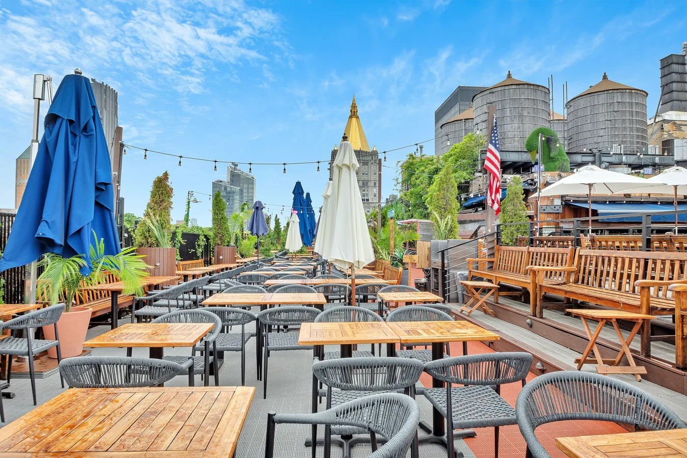230 Fifth Rooftop - garden terrace dining skyline