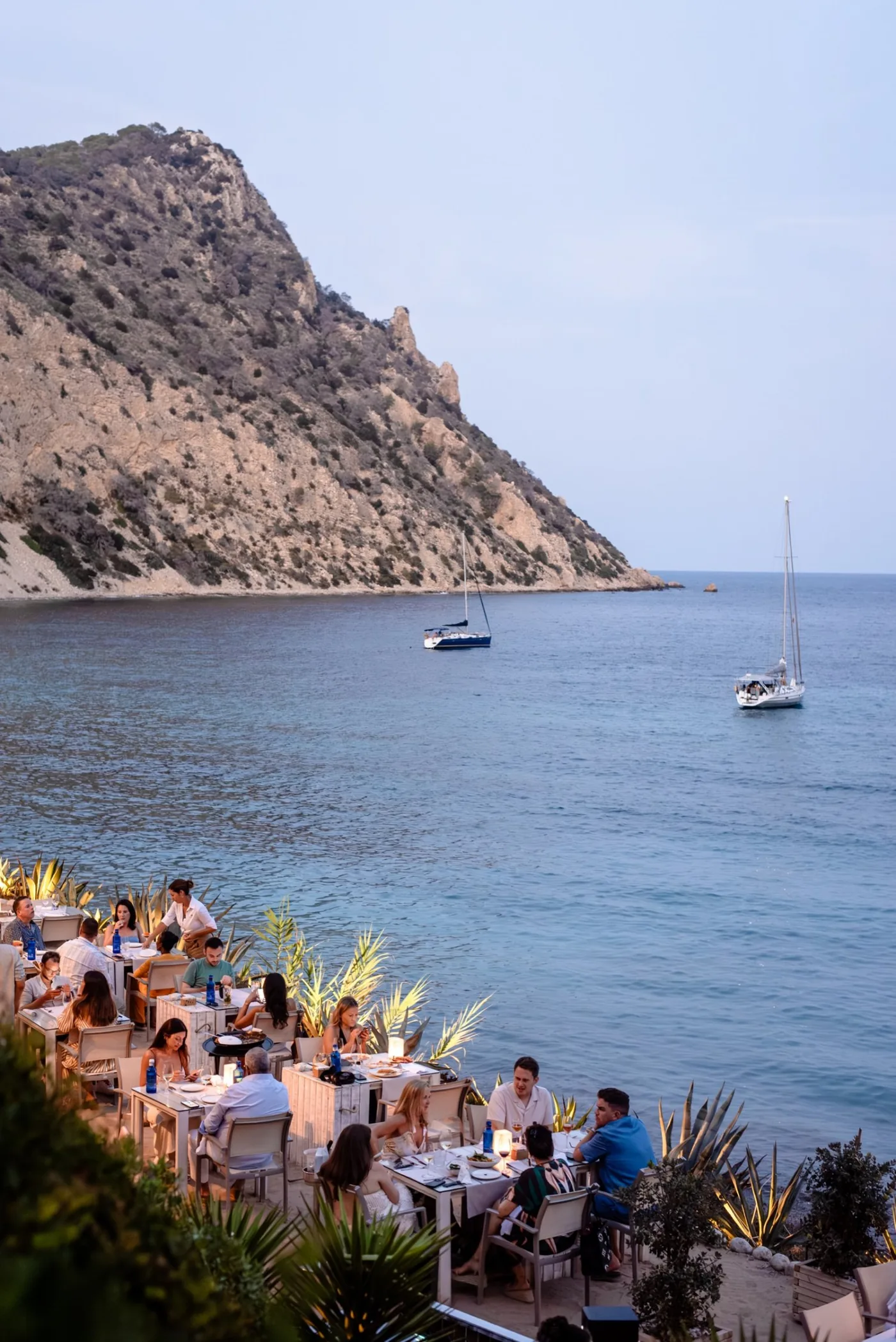 Amante Ibiza - clifftop terrace dusk