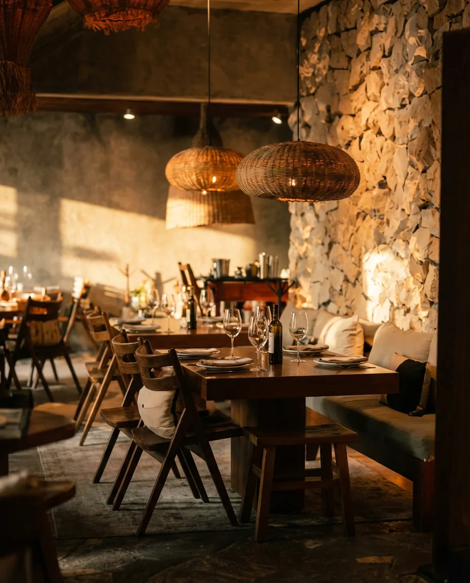 Anatol en Las Alcobas - stone wall lounge