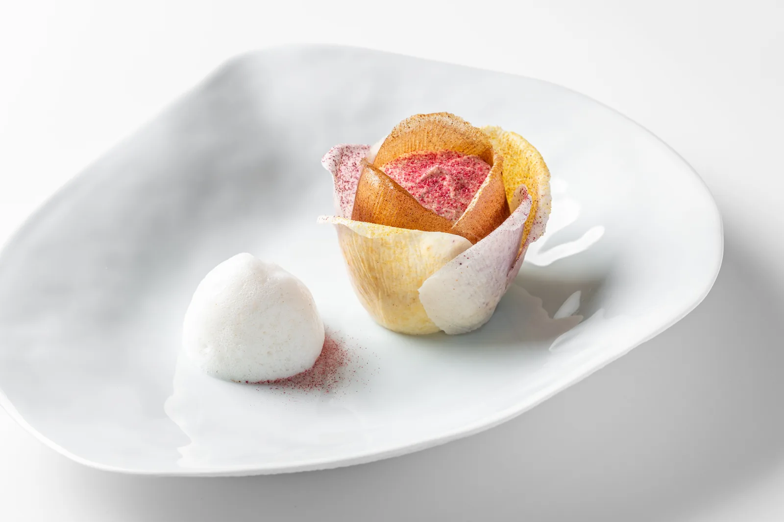 Anne-Sophie Pic at Le Normandie - plated course white plate
