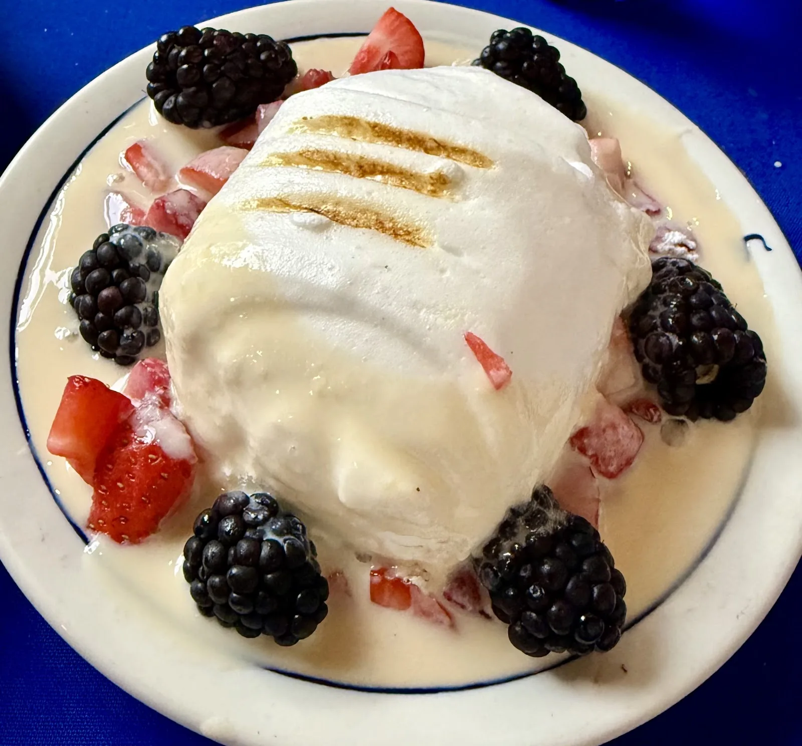 Antiguo San Angel Inn - meringue dessert with berries