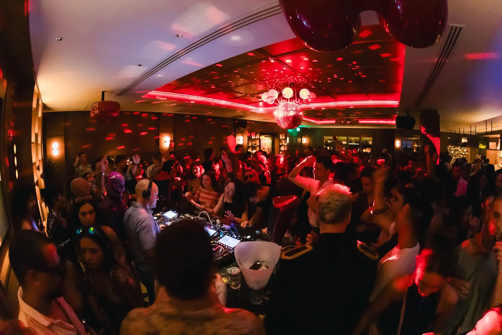 APT 101 - dancefloor crowd red lights