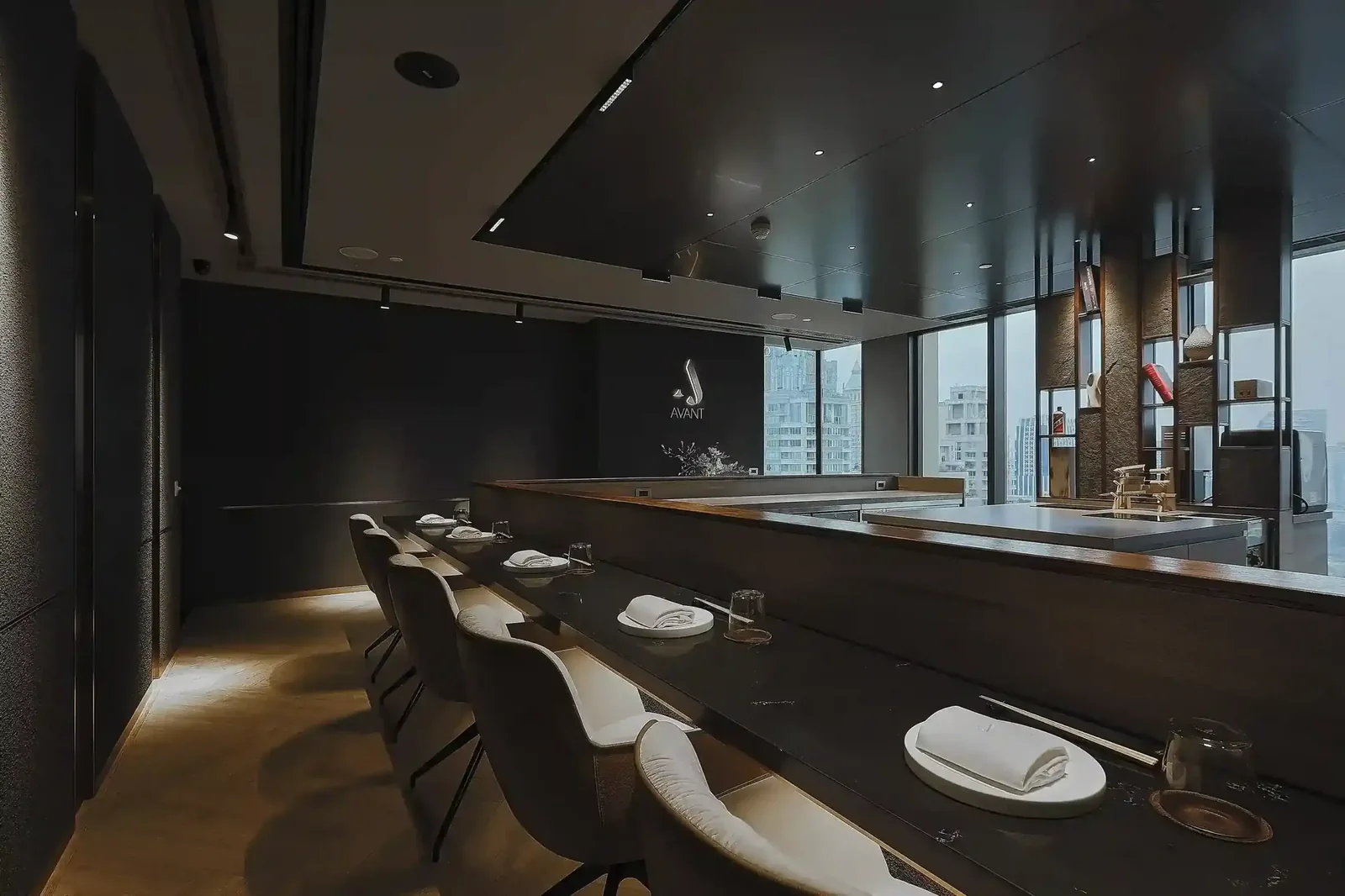 AVANT - interior counter dining with city view