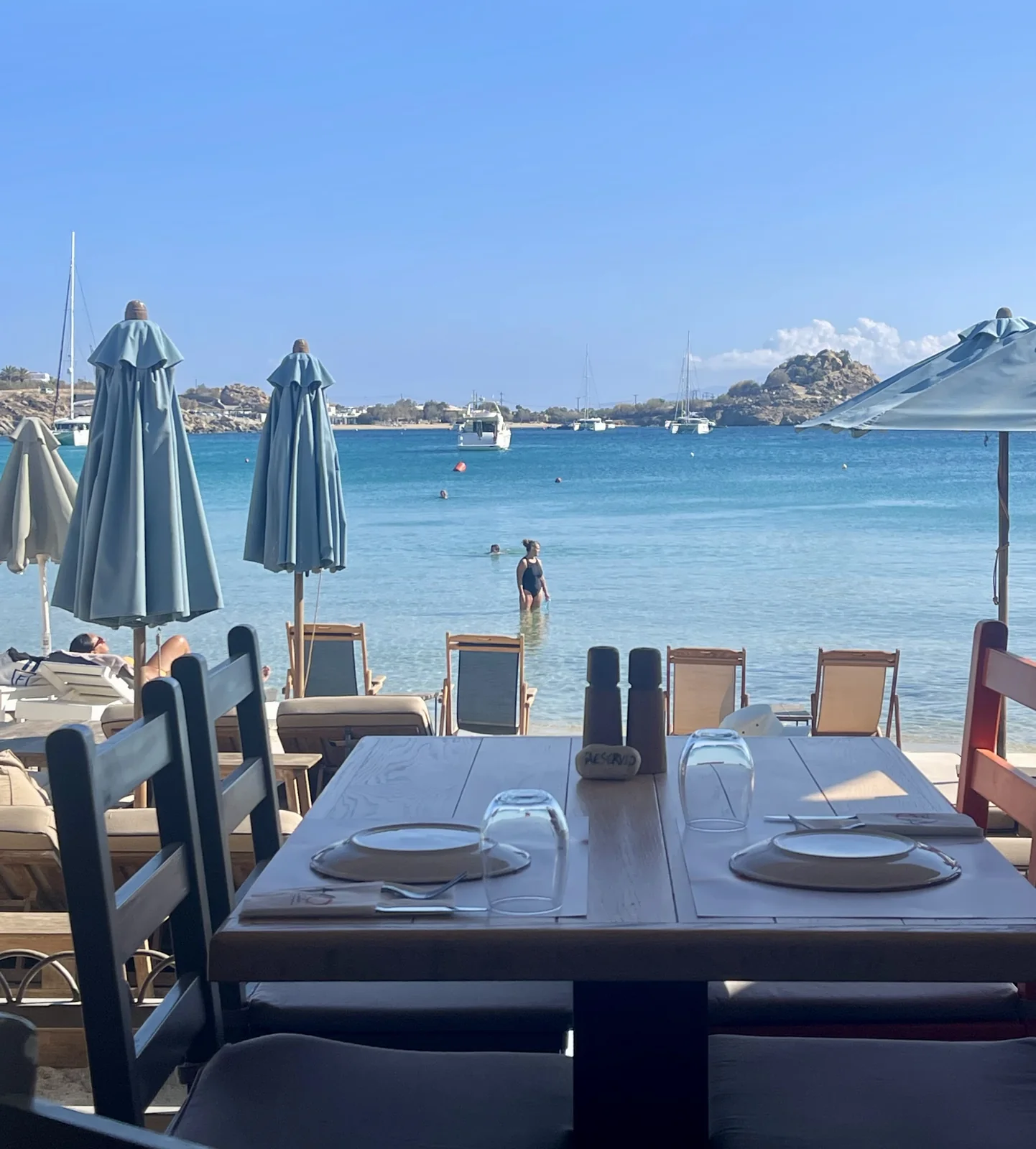 Avli Tou Thodori - a table on the sand