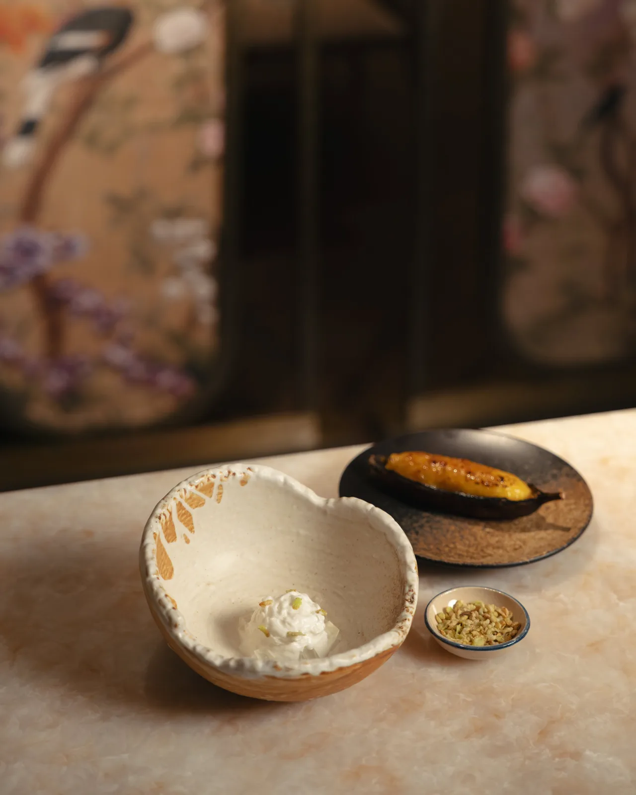 Baan Phraya - dessert course painted screen