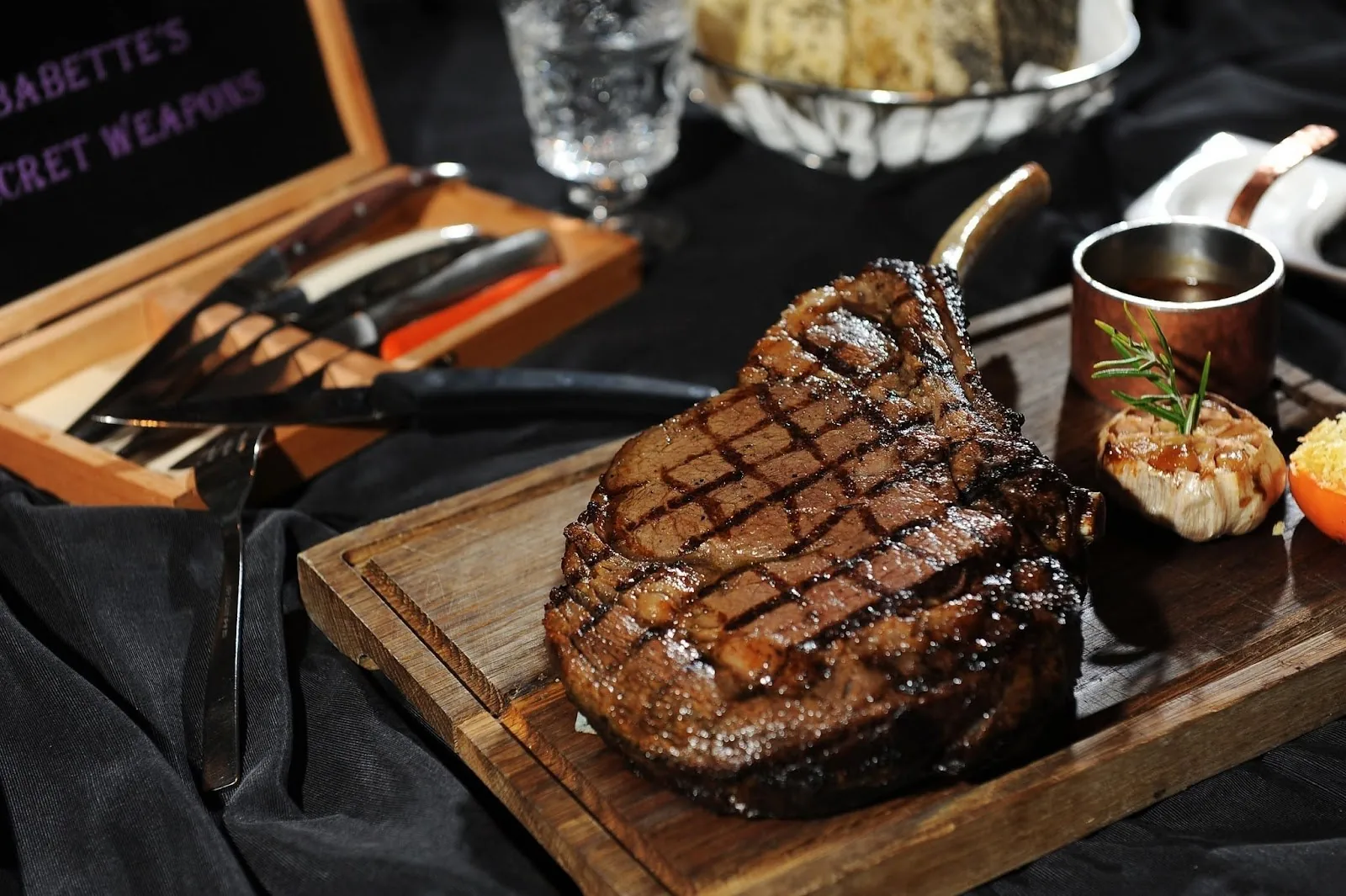 Babette's The Steakhouse - ribeye on board