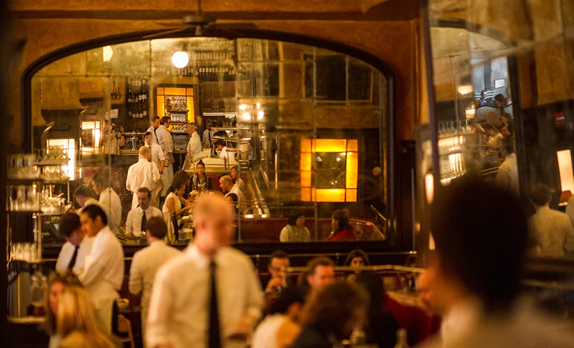 Balthazar - raw bar and mirrors