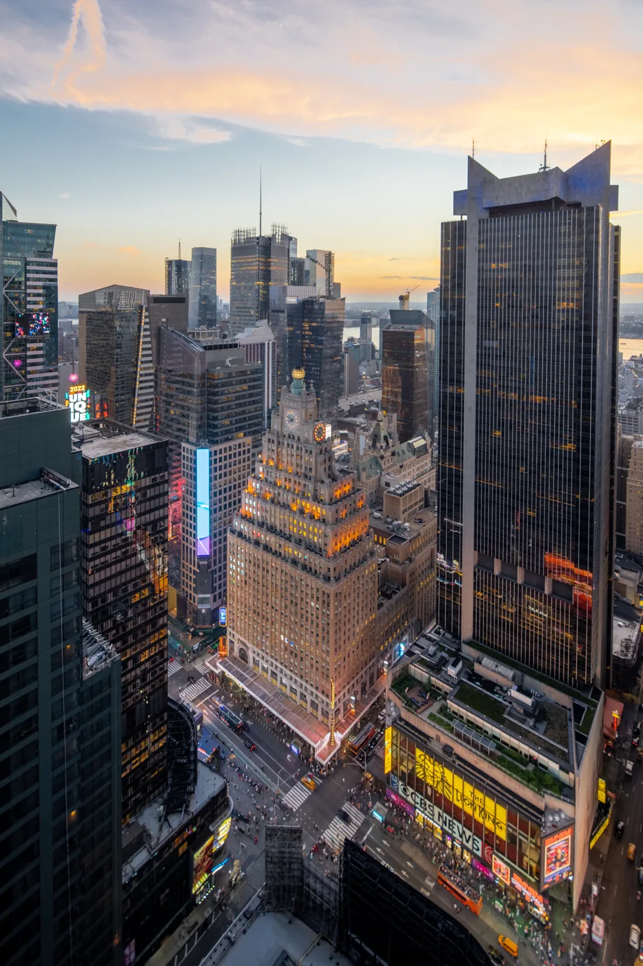 Bar 54 - times square skyline view sunset