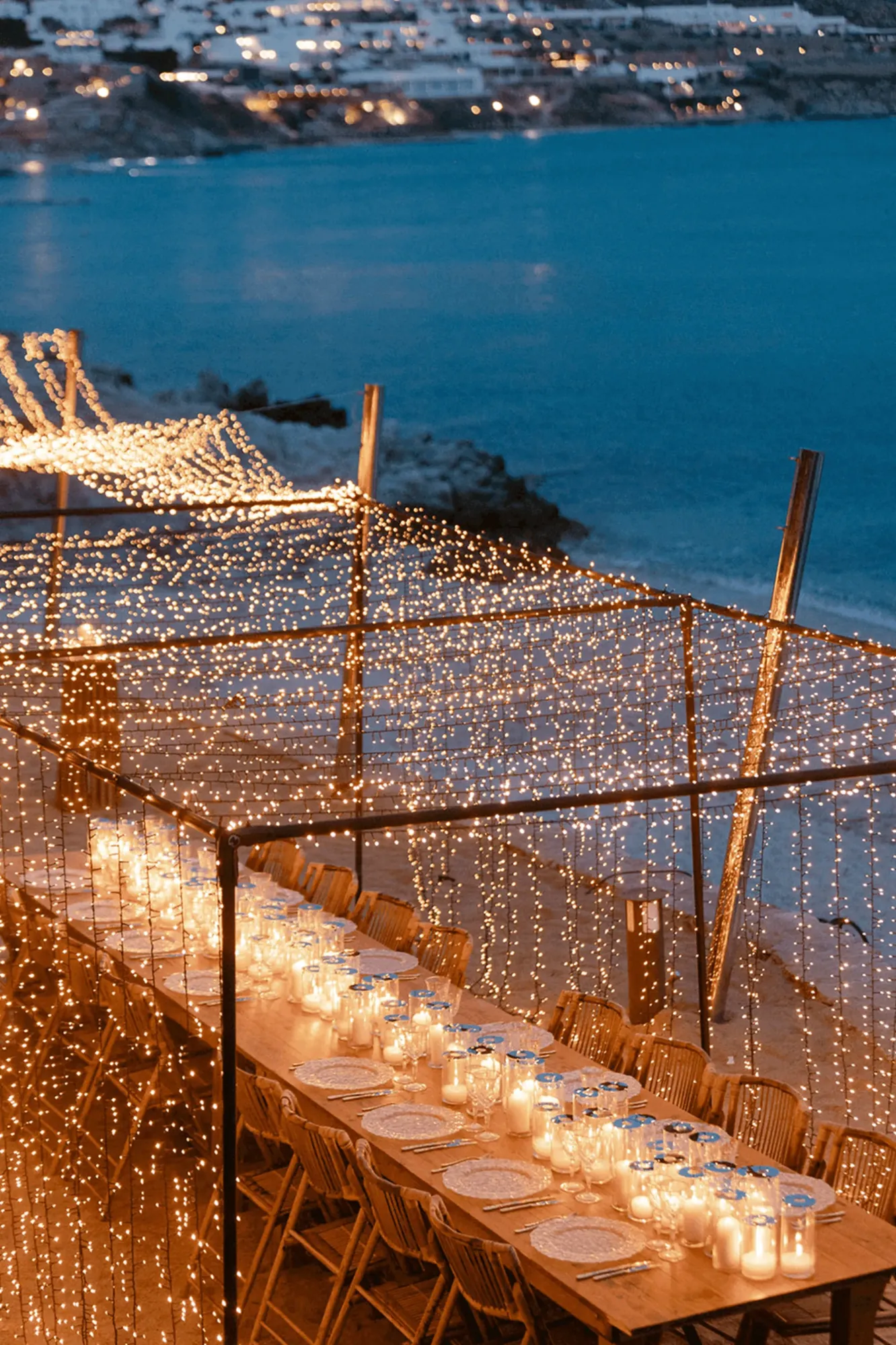 Beefbar - candlelit tables at dusk