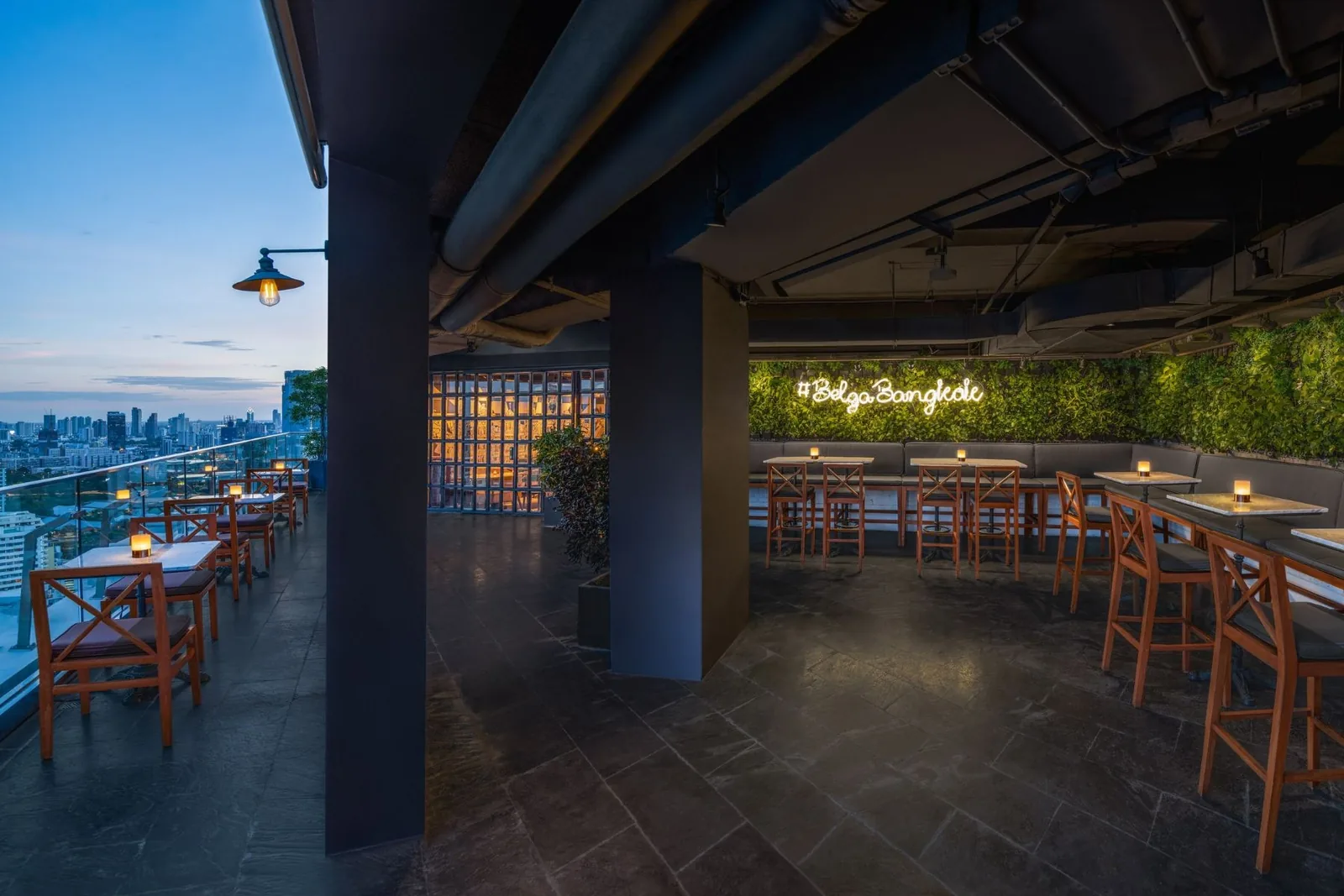 Belga Rooftop Bar & Brasserie - rooftop terrace greenery view