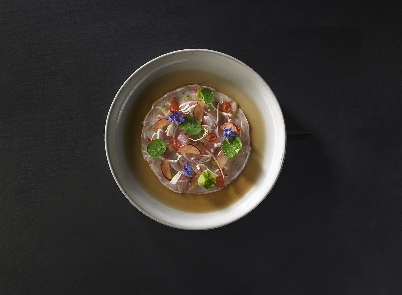 BondST - dish black sea bass carpaccio