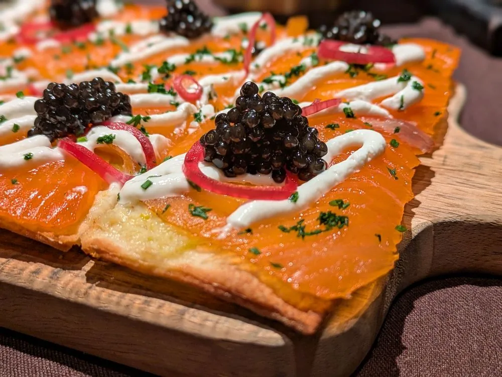 Bourbon Steak by Michael Mina at Four Seasons - smoked salmon caviar