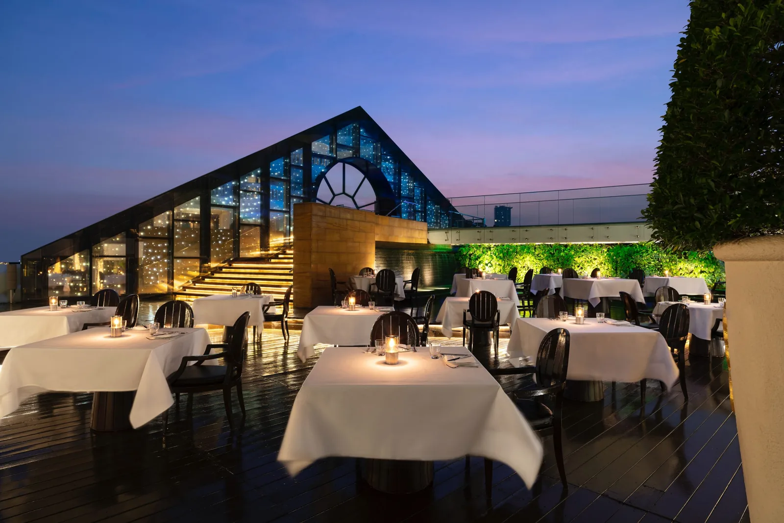 Breeze - rooftop pavilion dusk dining
