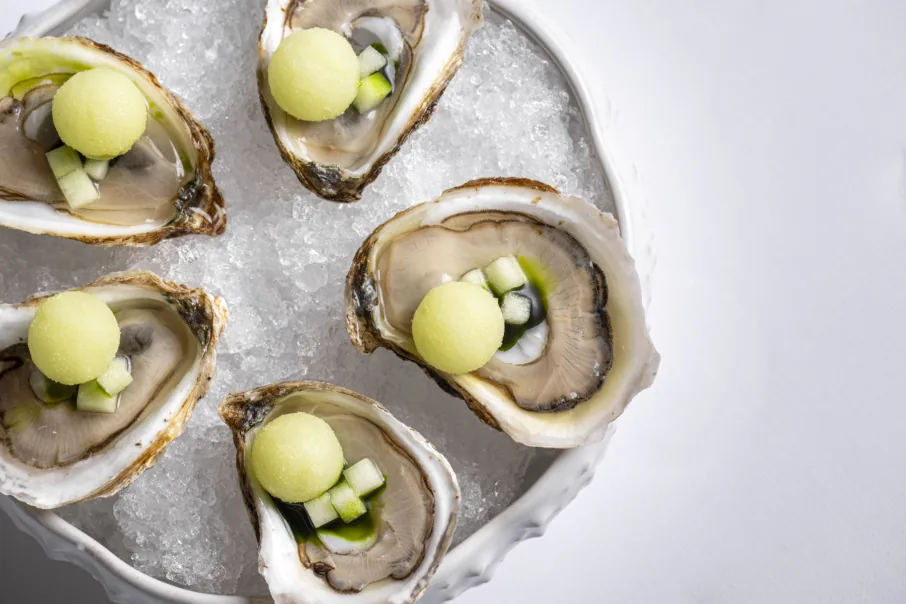 Cafe Carmellini - dish oysters a la pomme