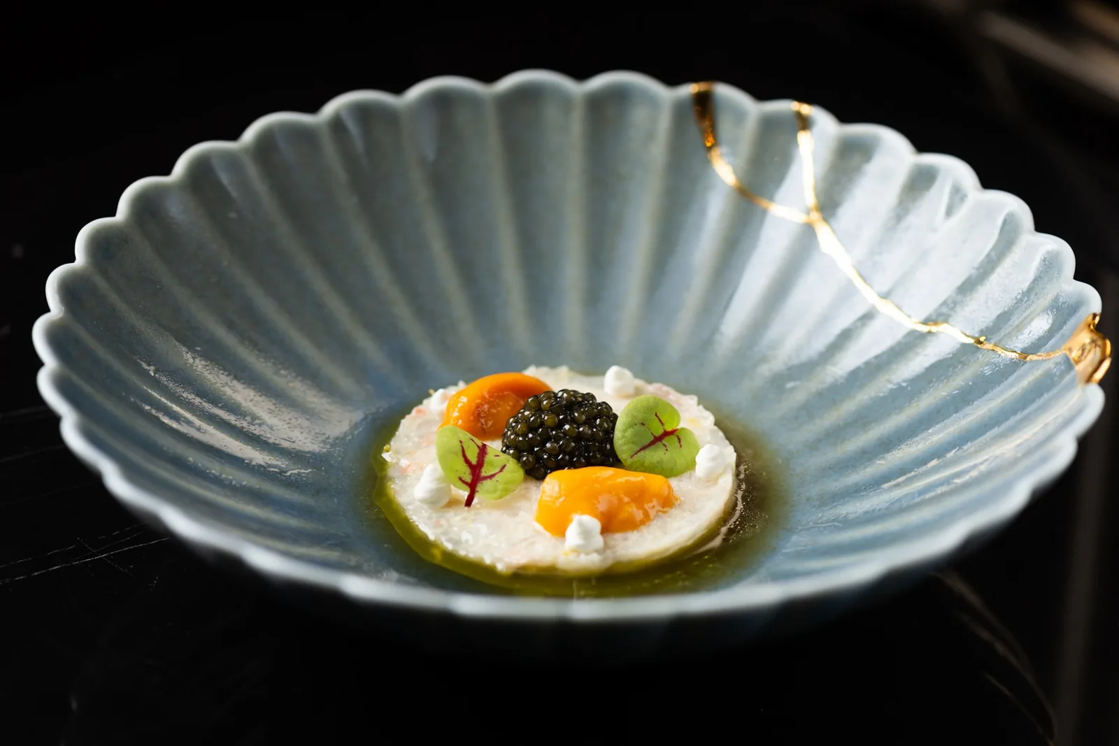 Cannubi by Umberto Bombana - food langoustine tartare with caviar uni