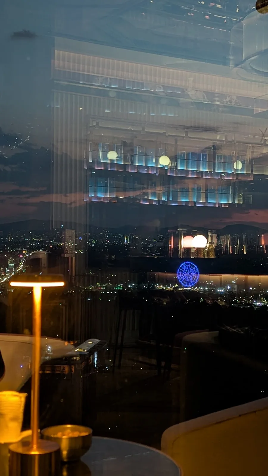 Carlotta Reforma Sky Bar - evening lounge city lights