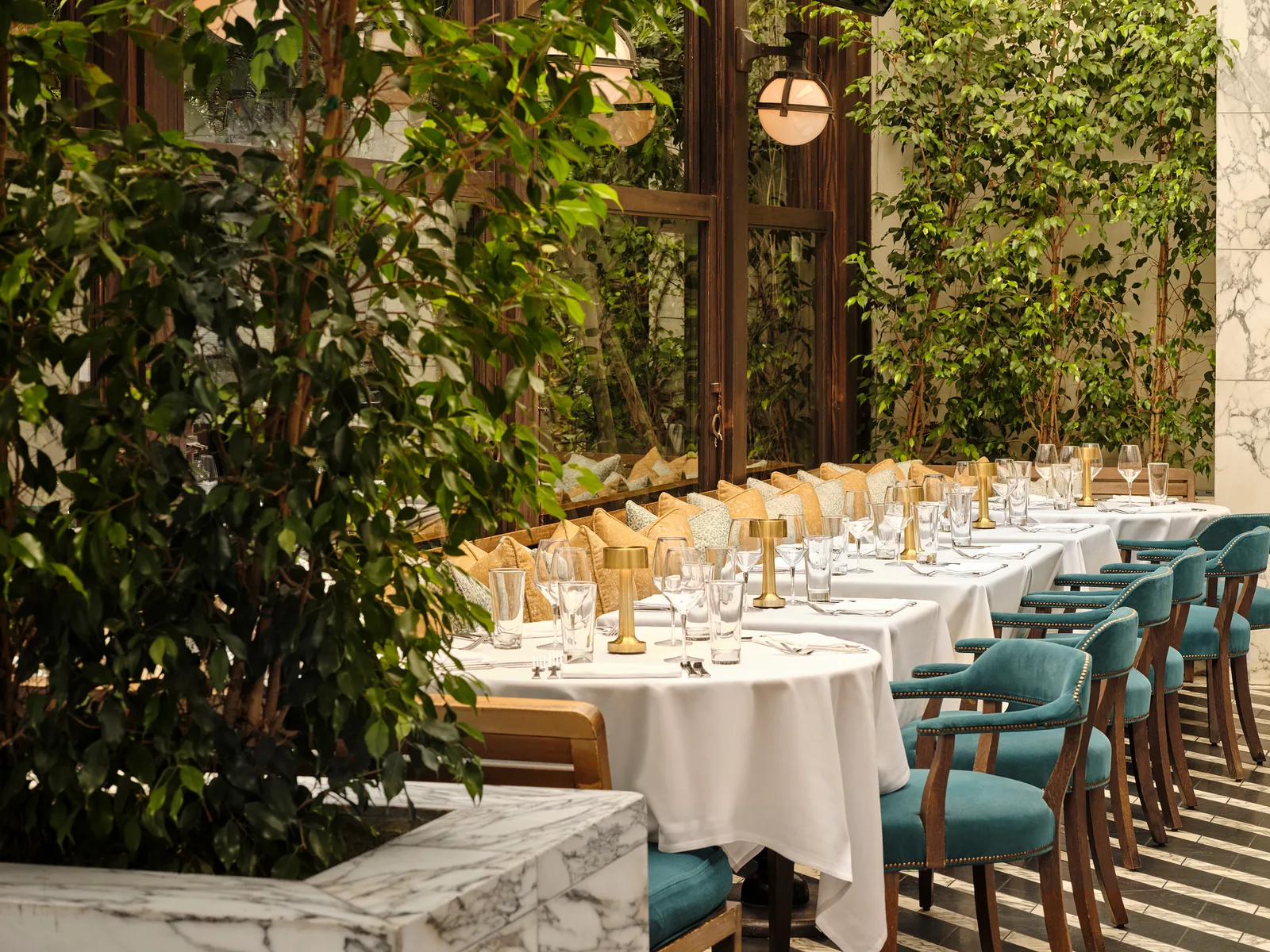Cecconi's West Hollywood - dining room greenery