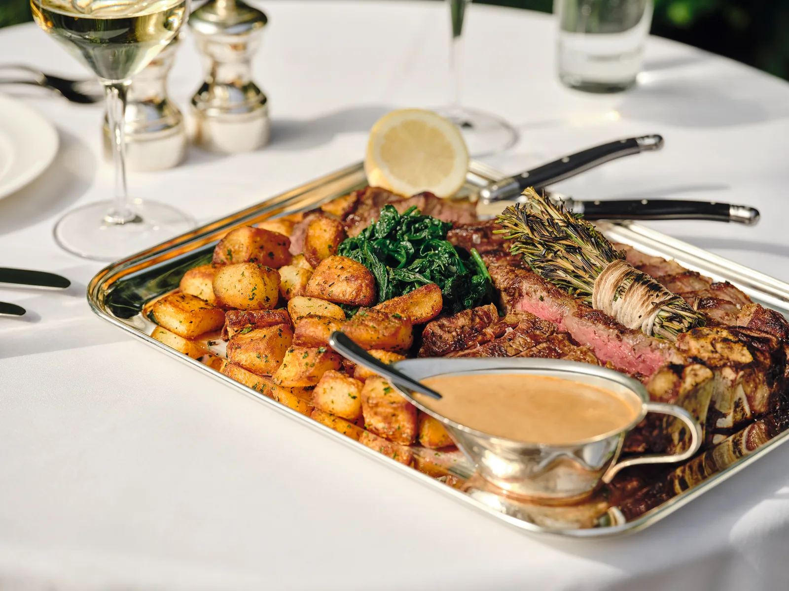 Cecconi's West Hollywood - meat course copper pan