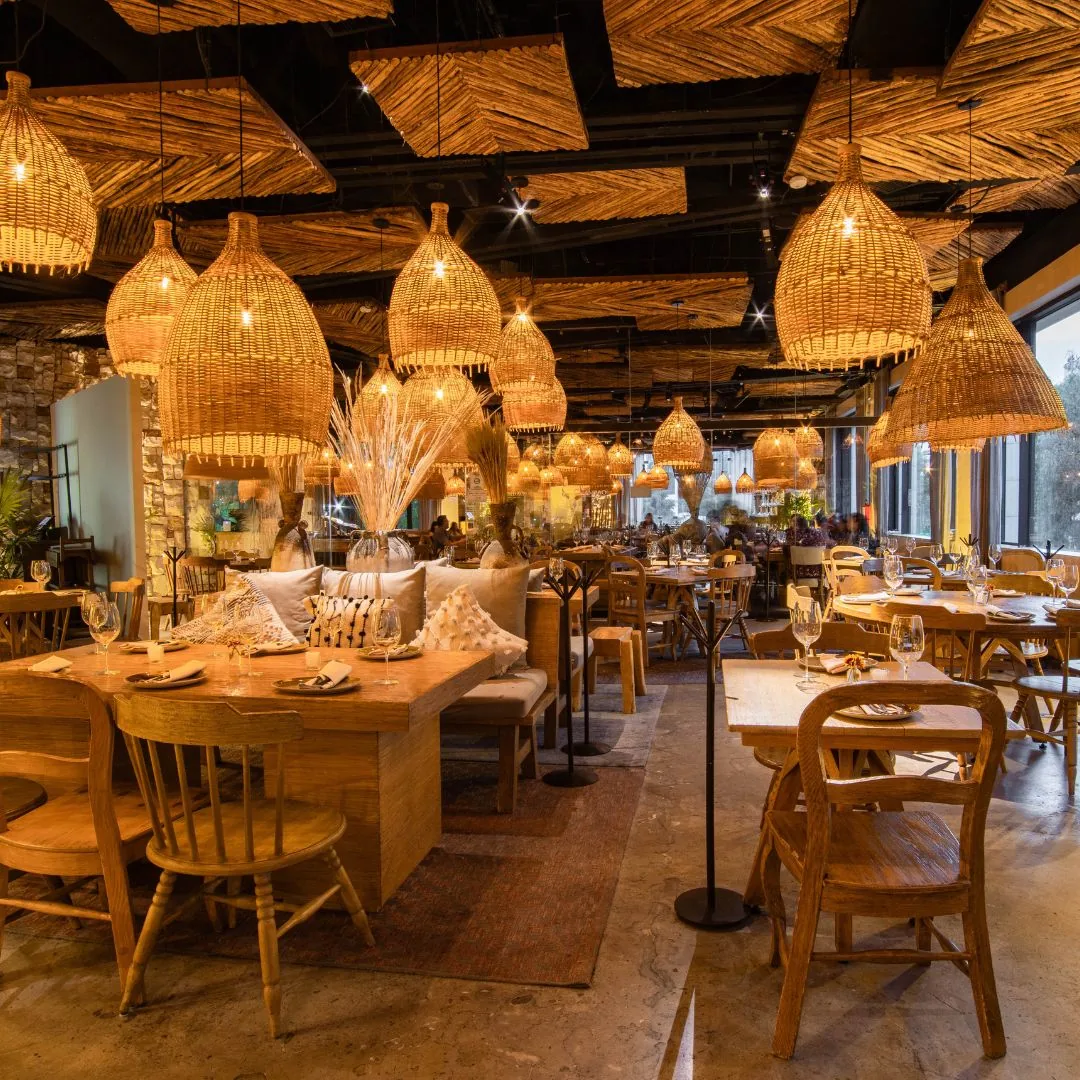 Chambao - dining room woven pendants