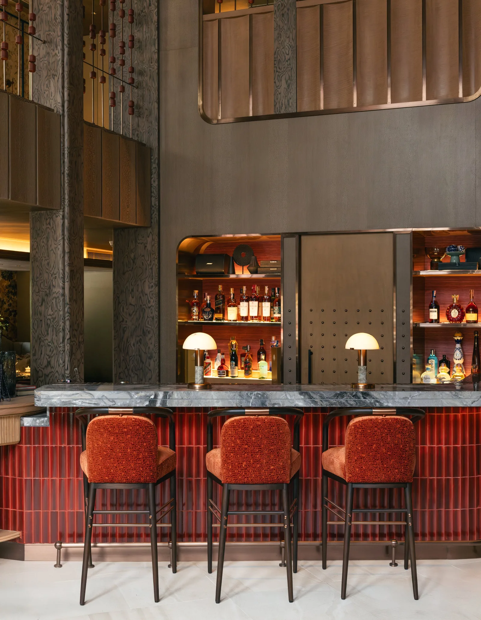 The China House by Chef Fei - cocktail bar marble counter