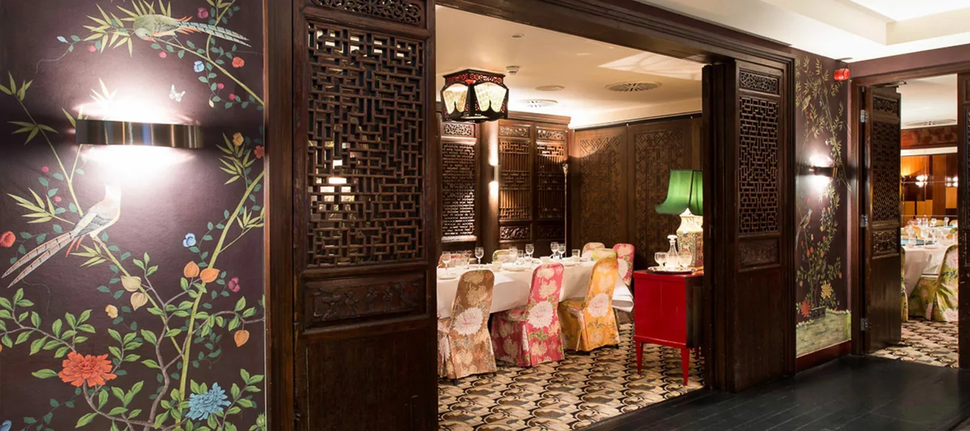 China Tang at the Dorchester - private dining room carved screens