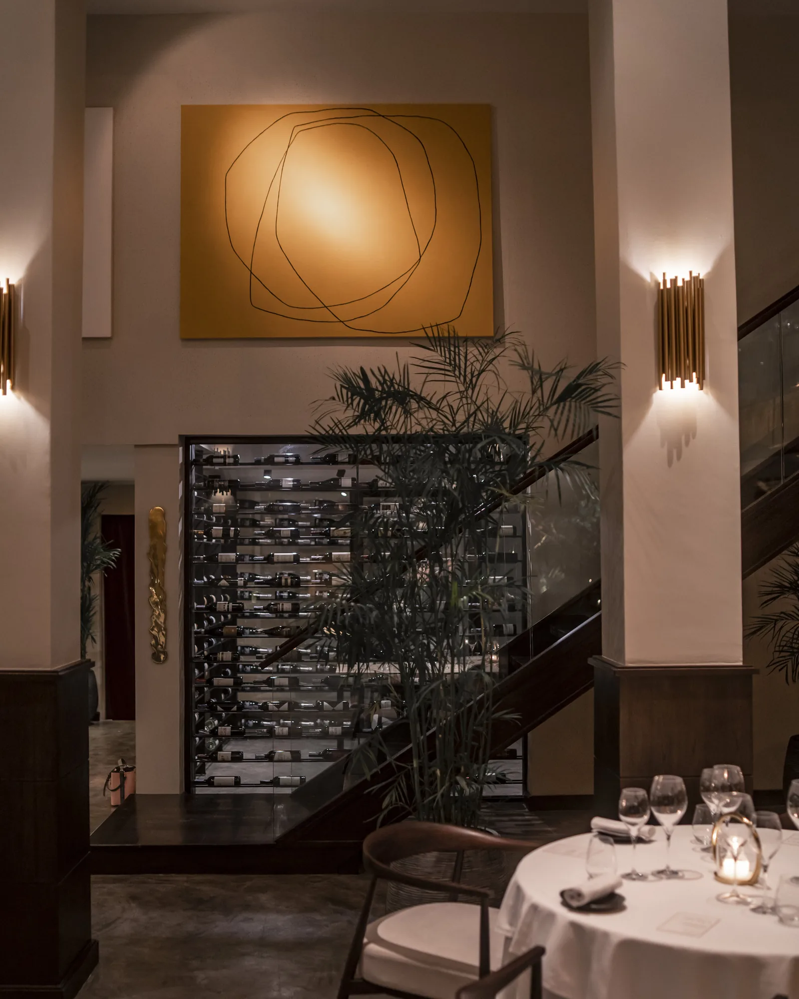 Clara - interior wine display staircase