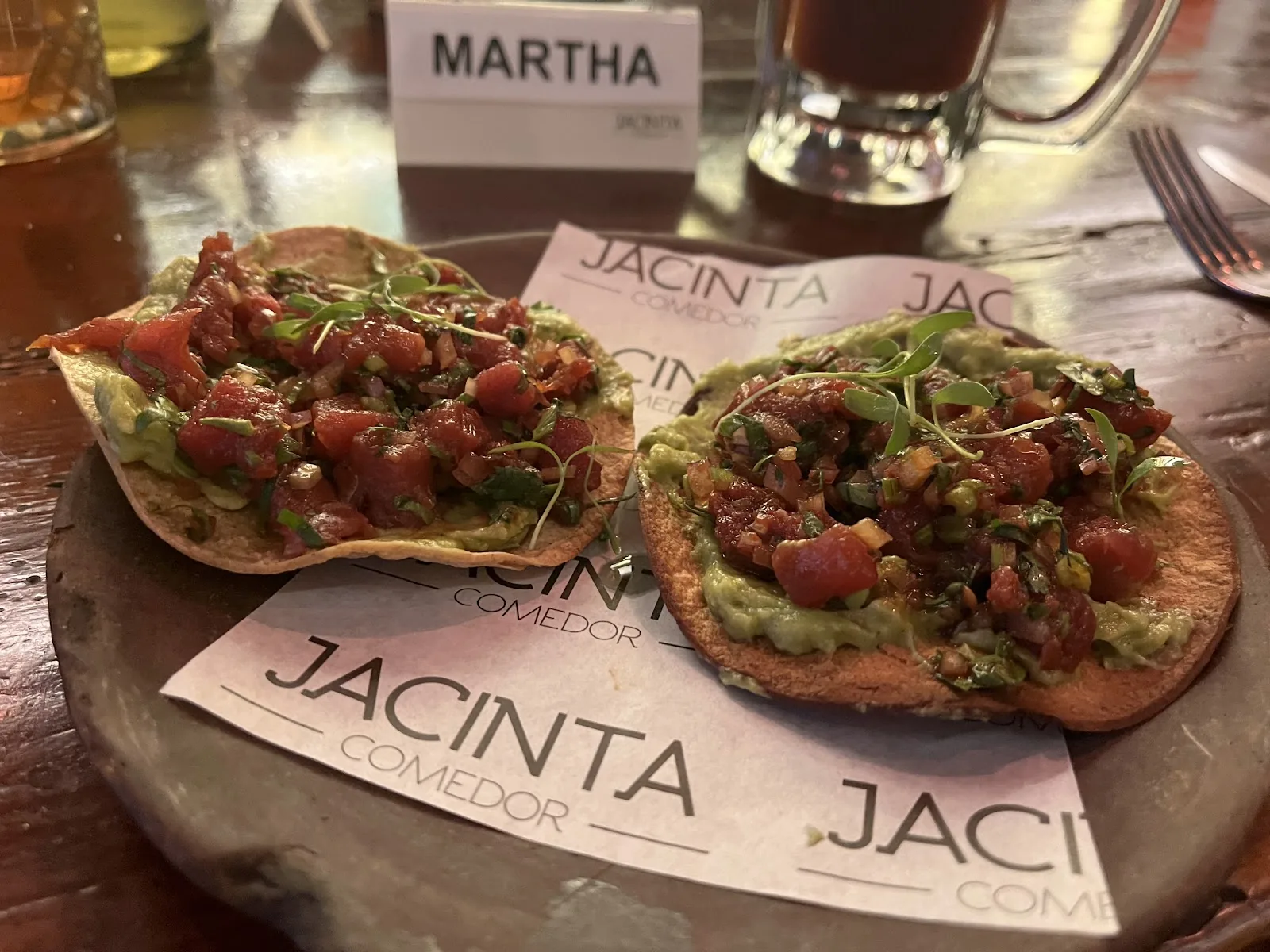 Comedor Jacinta - tostadas on jacinta napkin