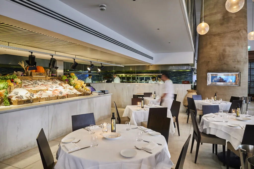 Estiatorio Milos - dining room with fish market