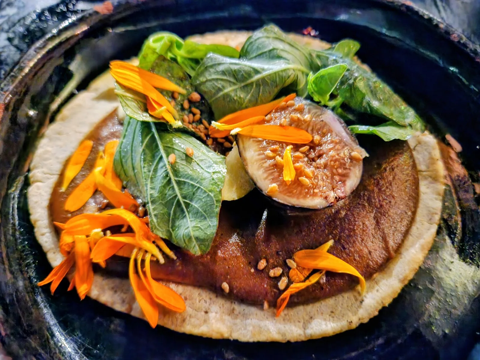 Expendio de Maiz - squash blossom tlacoyo