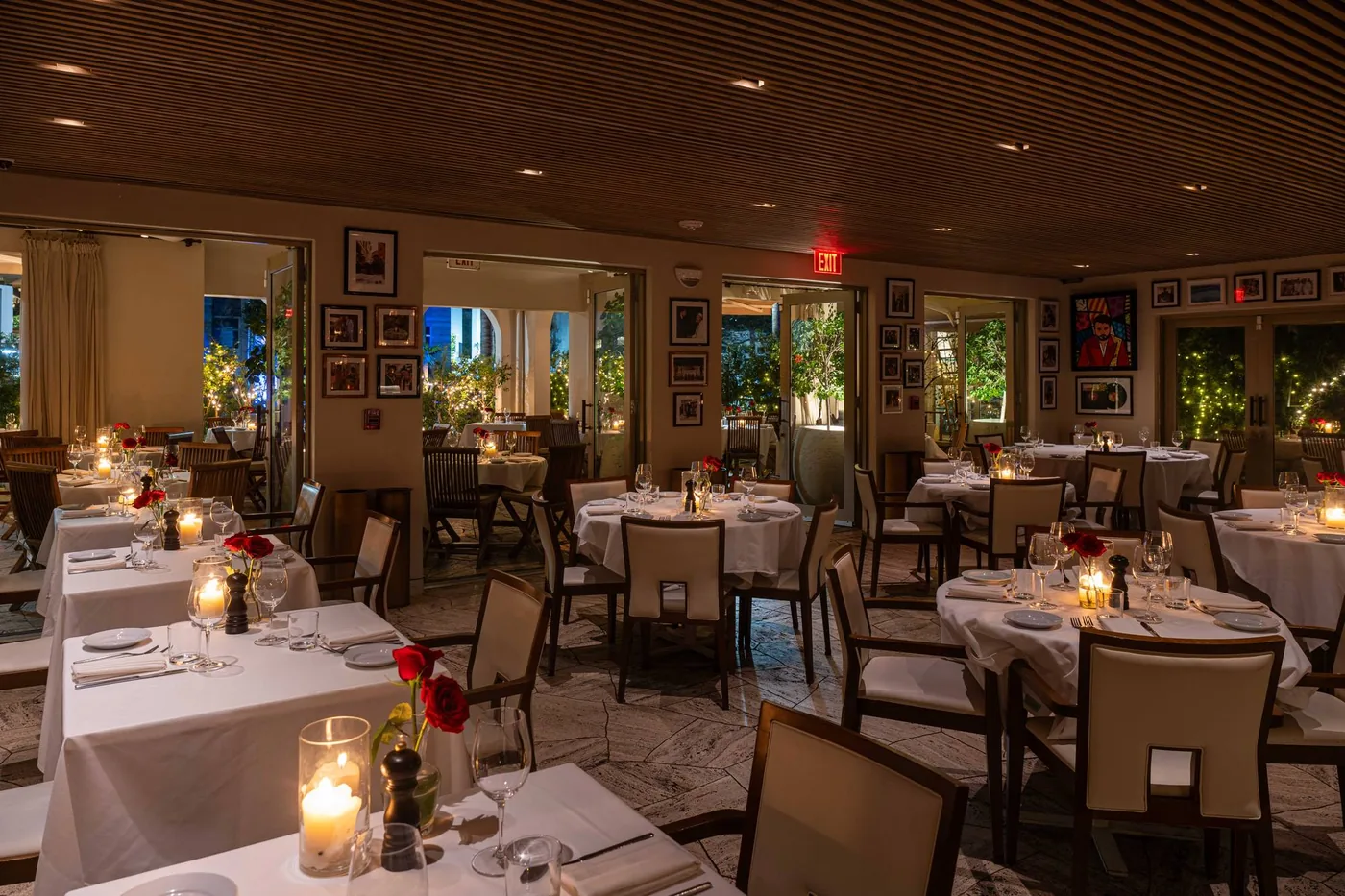 Forte dei Marmi - candlelit dining room