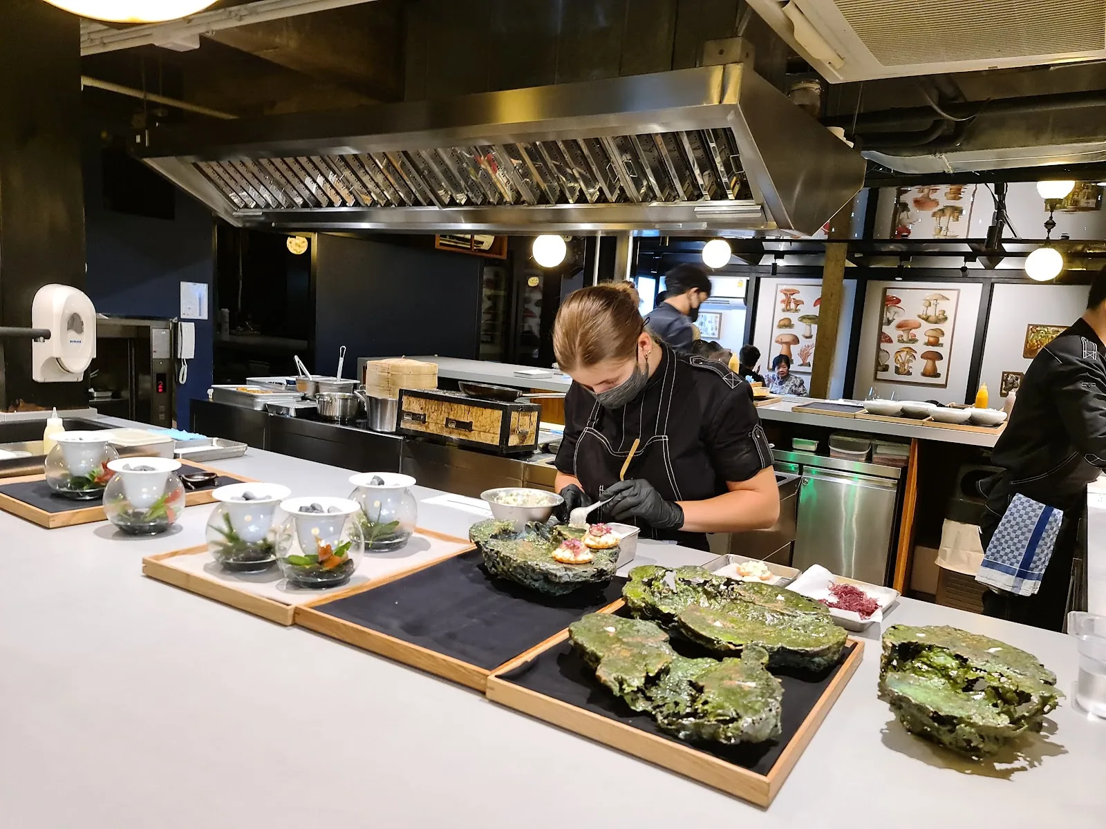 Gaggan at Louis Vuitton - open kitchen chefs counter