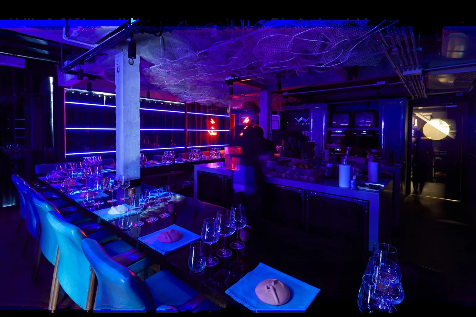 Gaggan - counter neon night