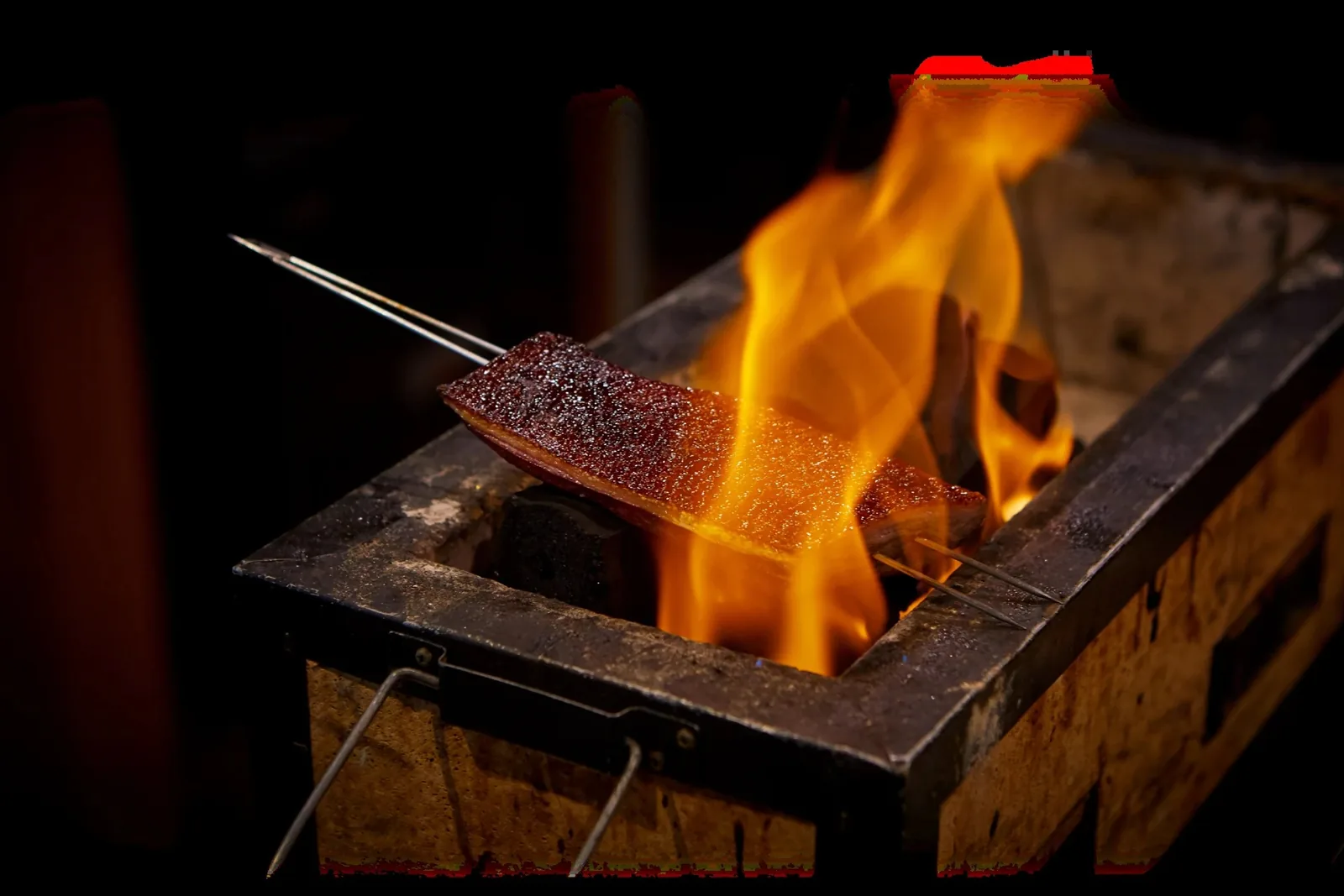 Gaggan - charcoal grill flame