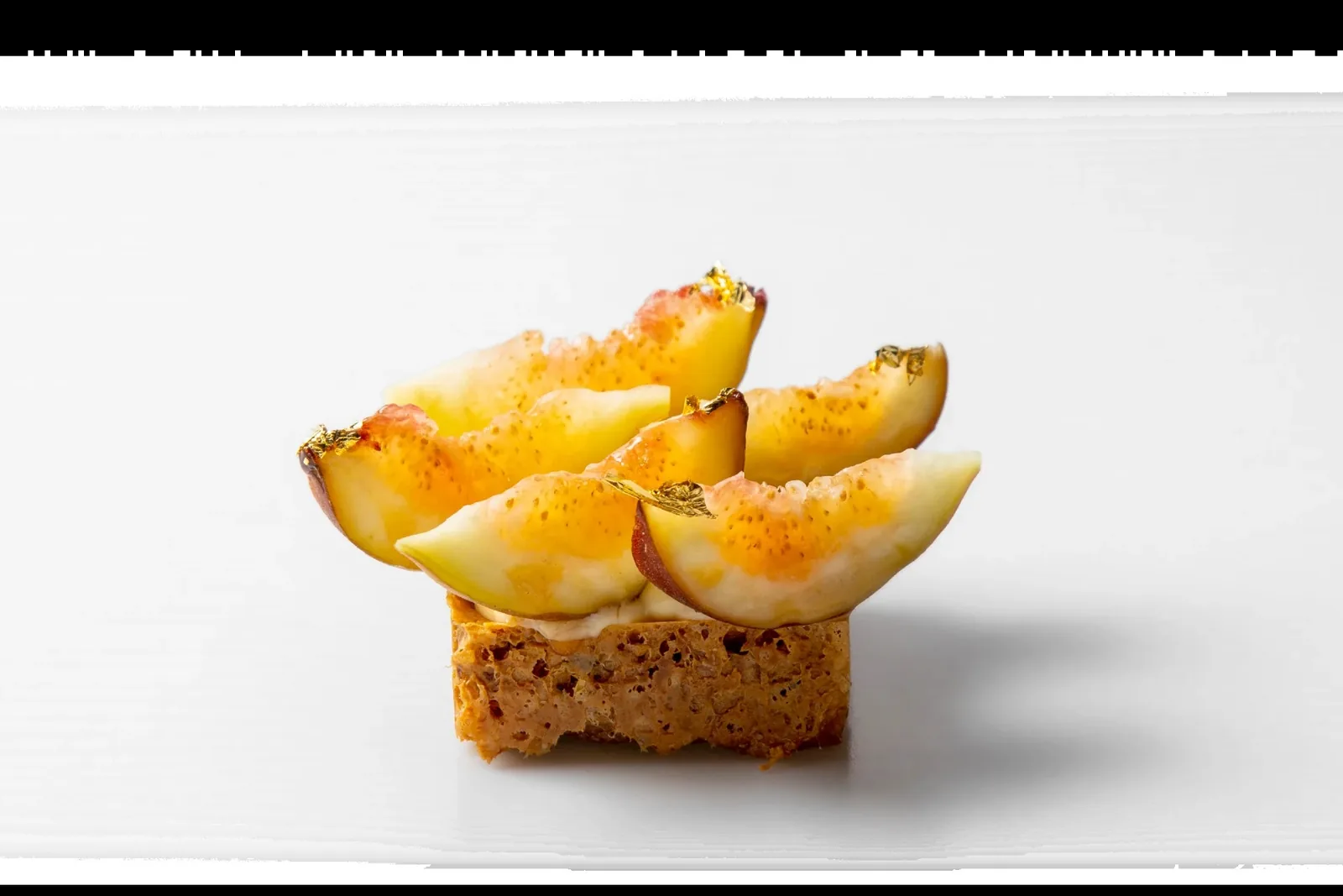 Gaggan - plated dish peach