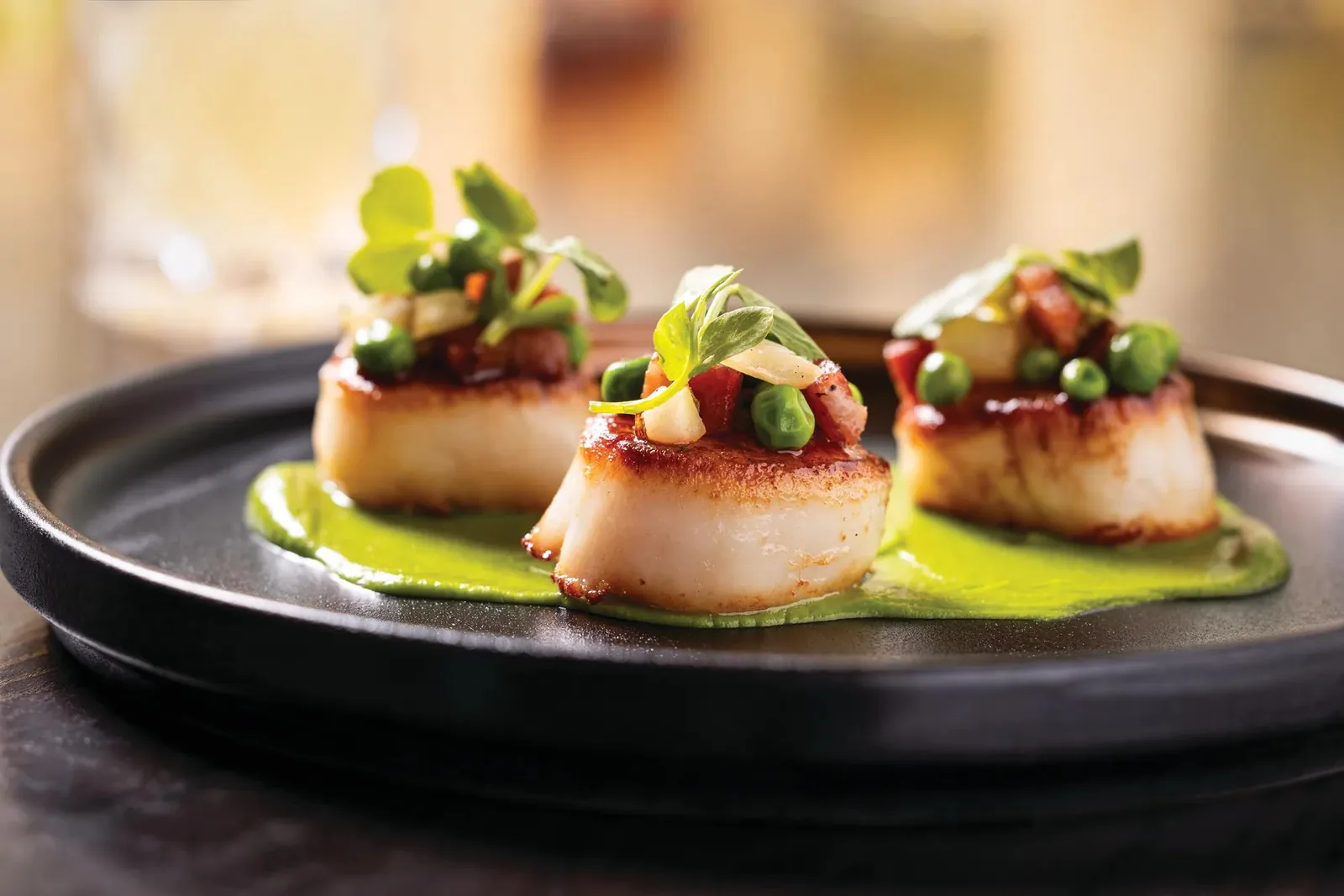 Hell's Kitchen at Caesars Palace - pan seared scallops