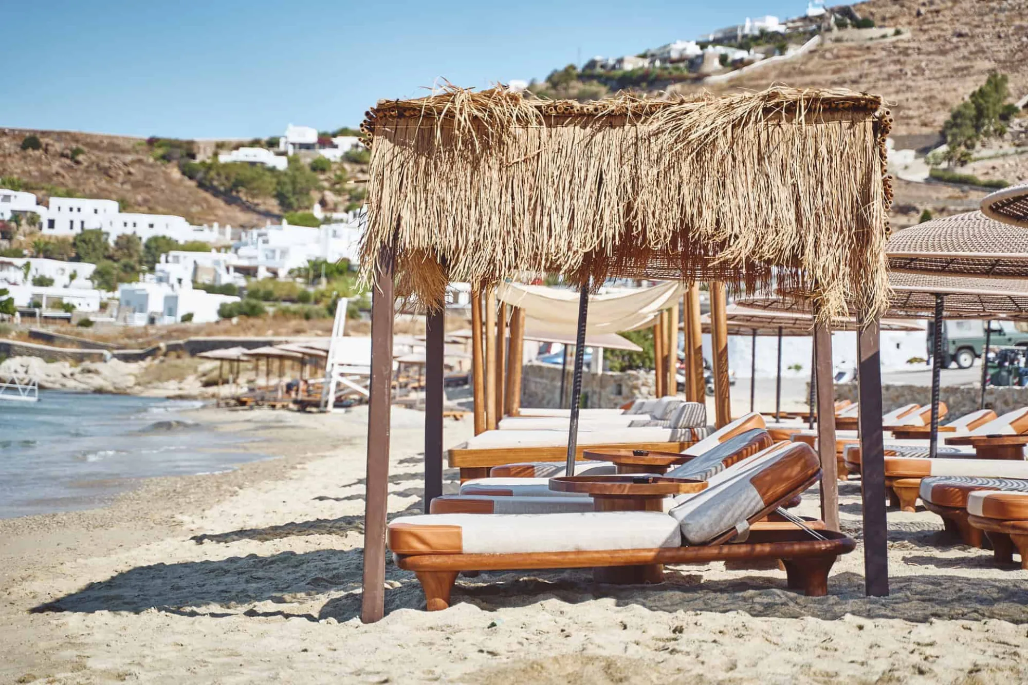 Hippie Fish - straw parasol daybeds
