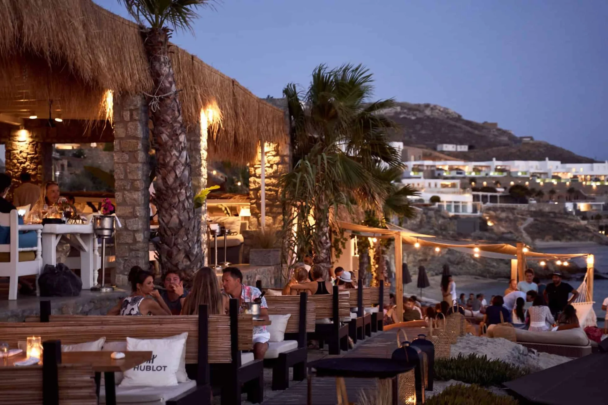 Hippie Fish - beachfront terrace dusk