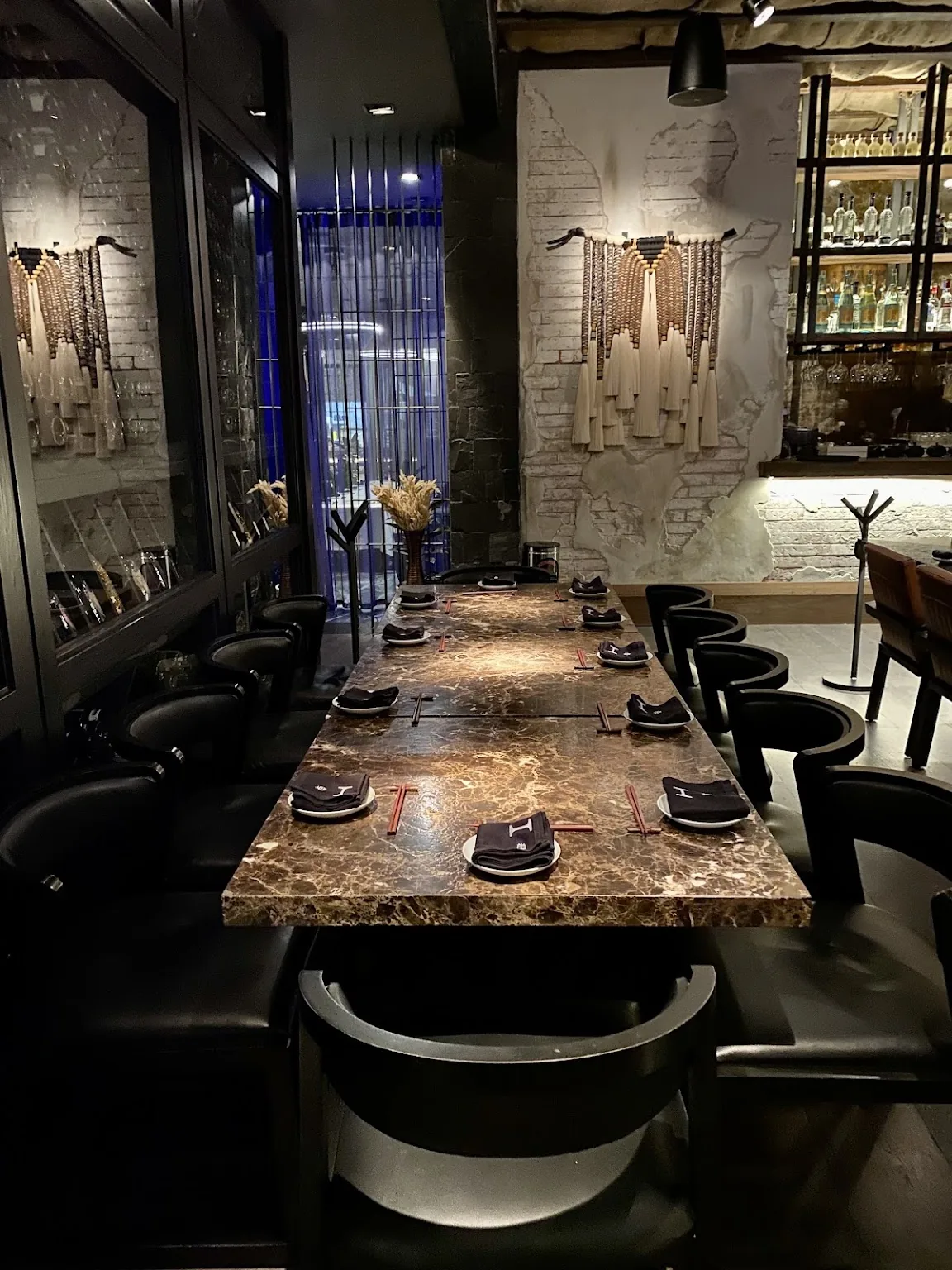 Hotaru Arcos - lantern lit dining counter