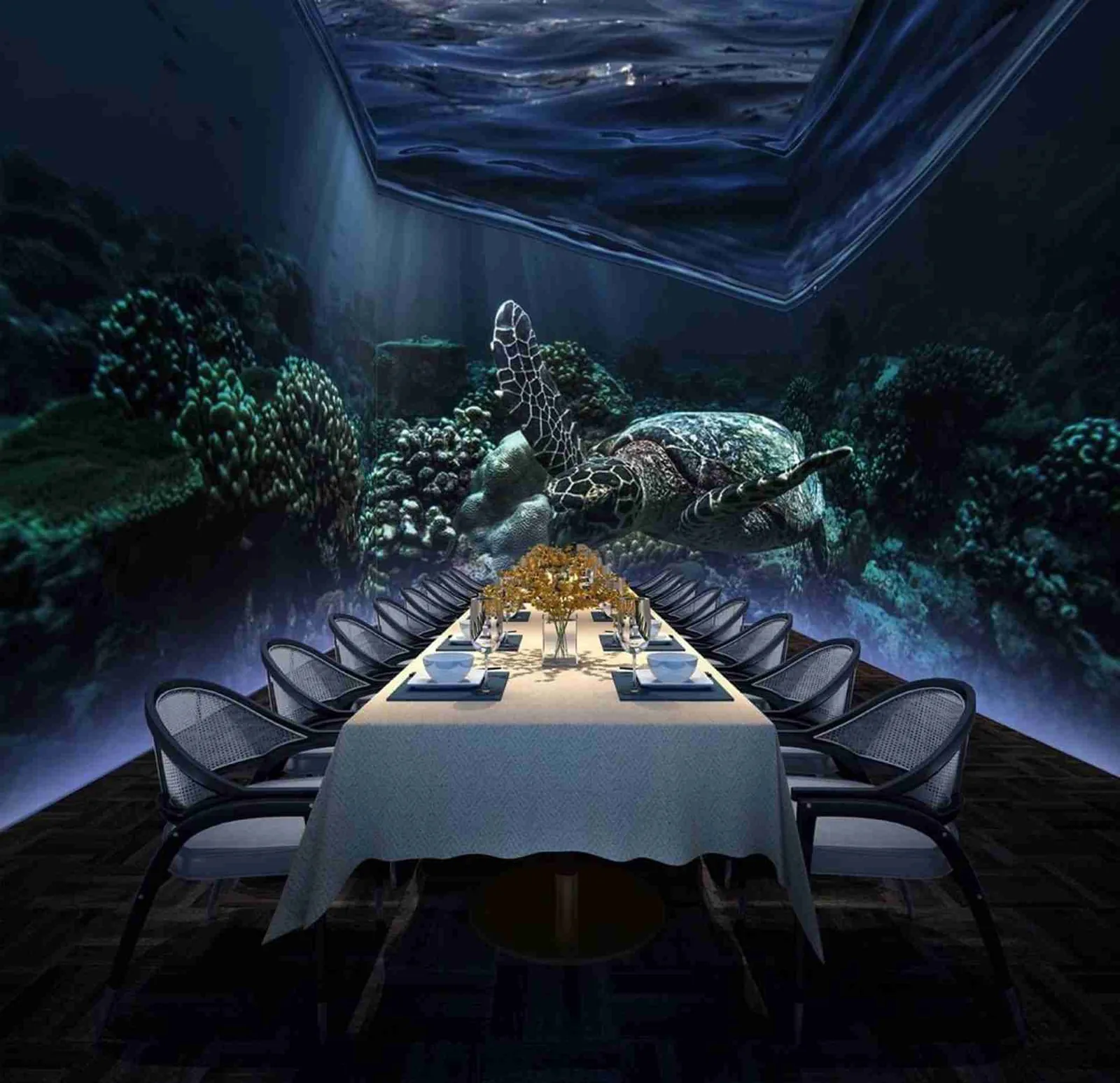 iDen & QuanJuDe Beijing Duck House - vip room illuminated walls