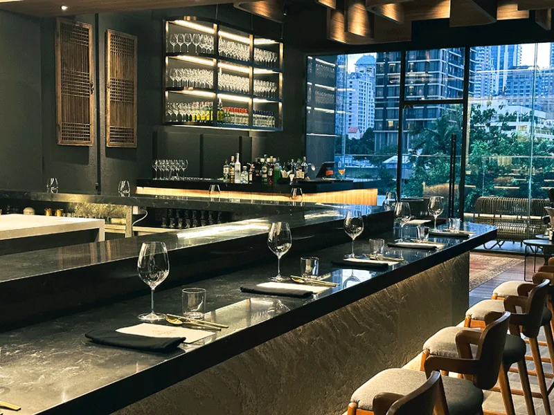 Juksunchae - bar counter city view