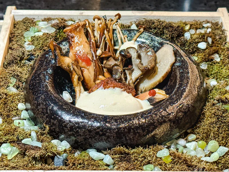 Juksunchae - mushroom stone bowl