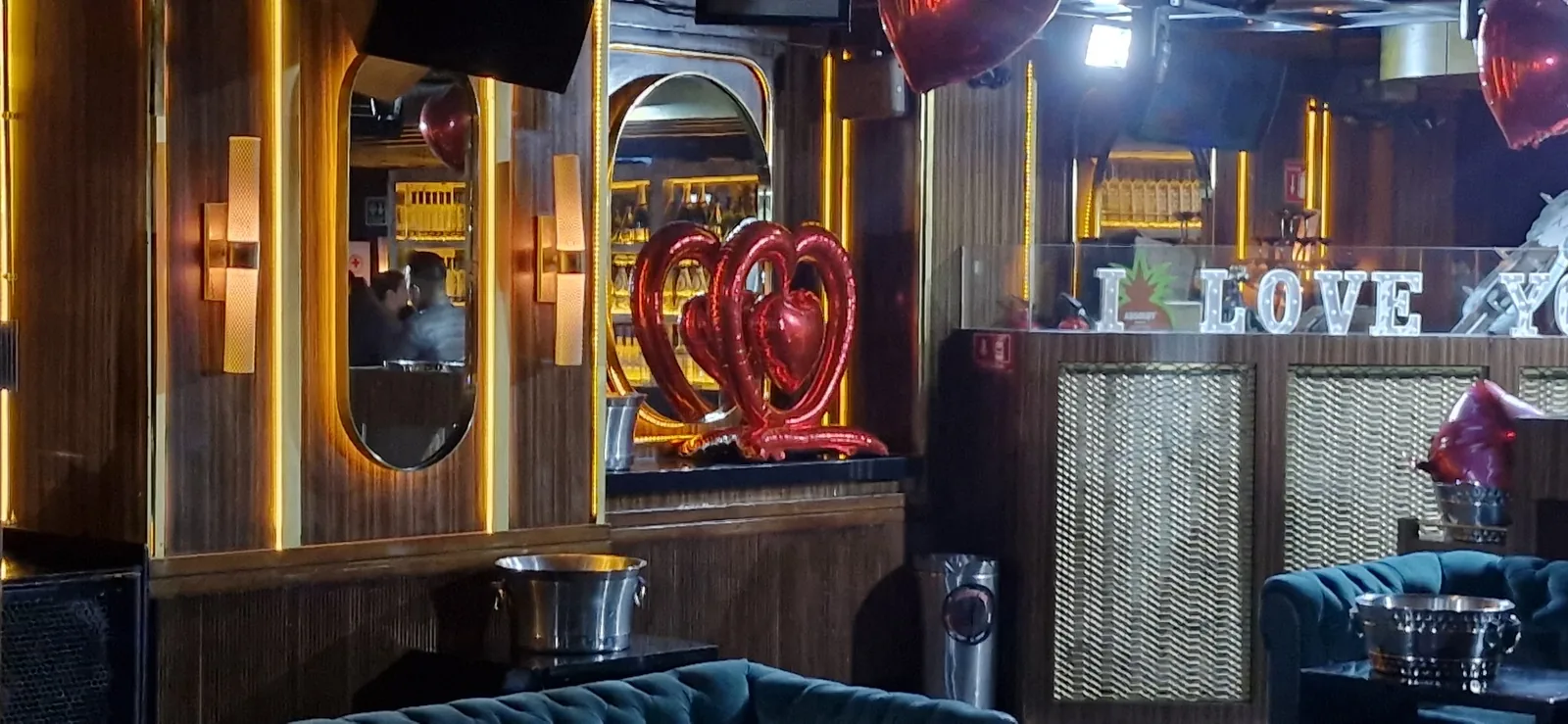 Kennedy Social Room - bar and neon lit lounge interior