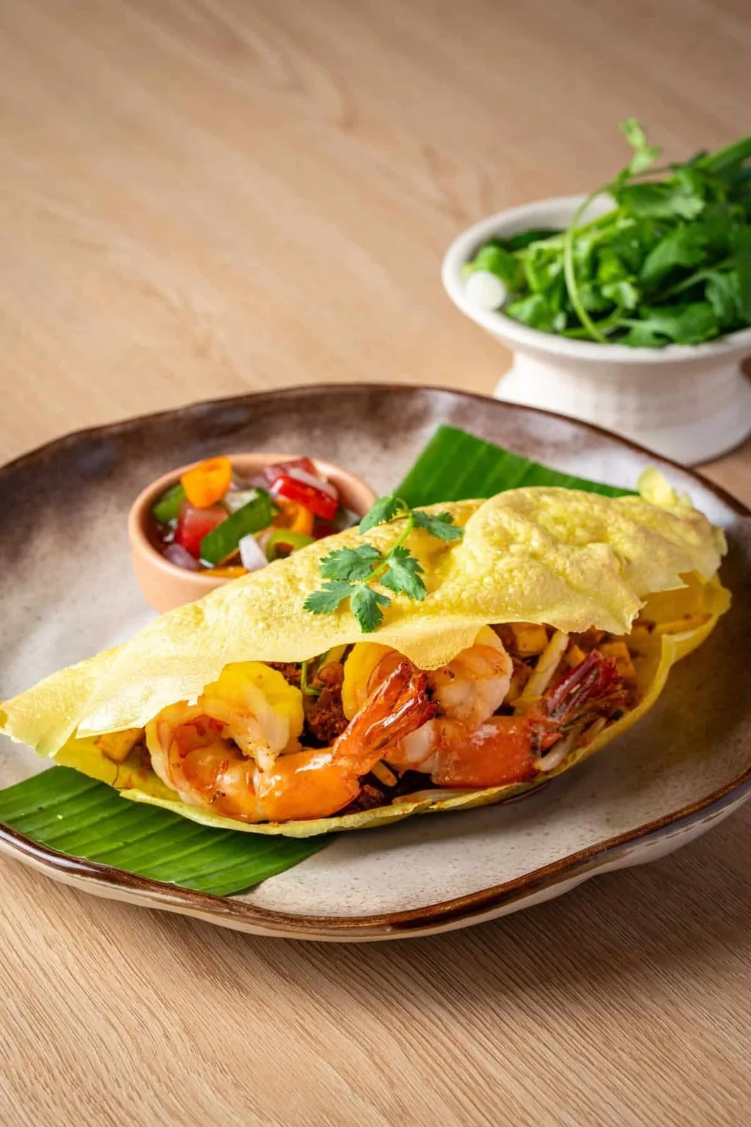 Khum Hom - shrimp omelet