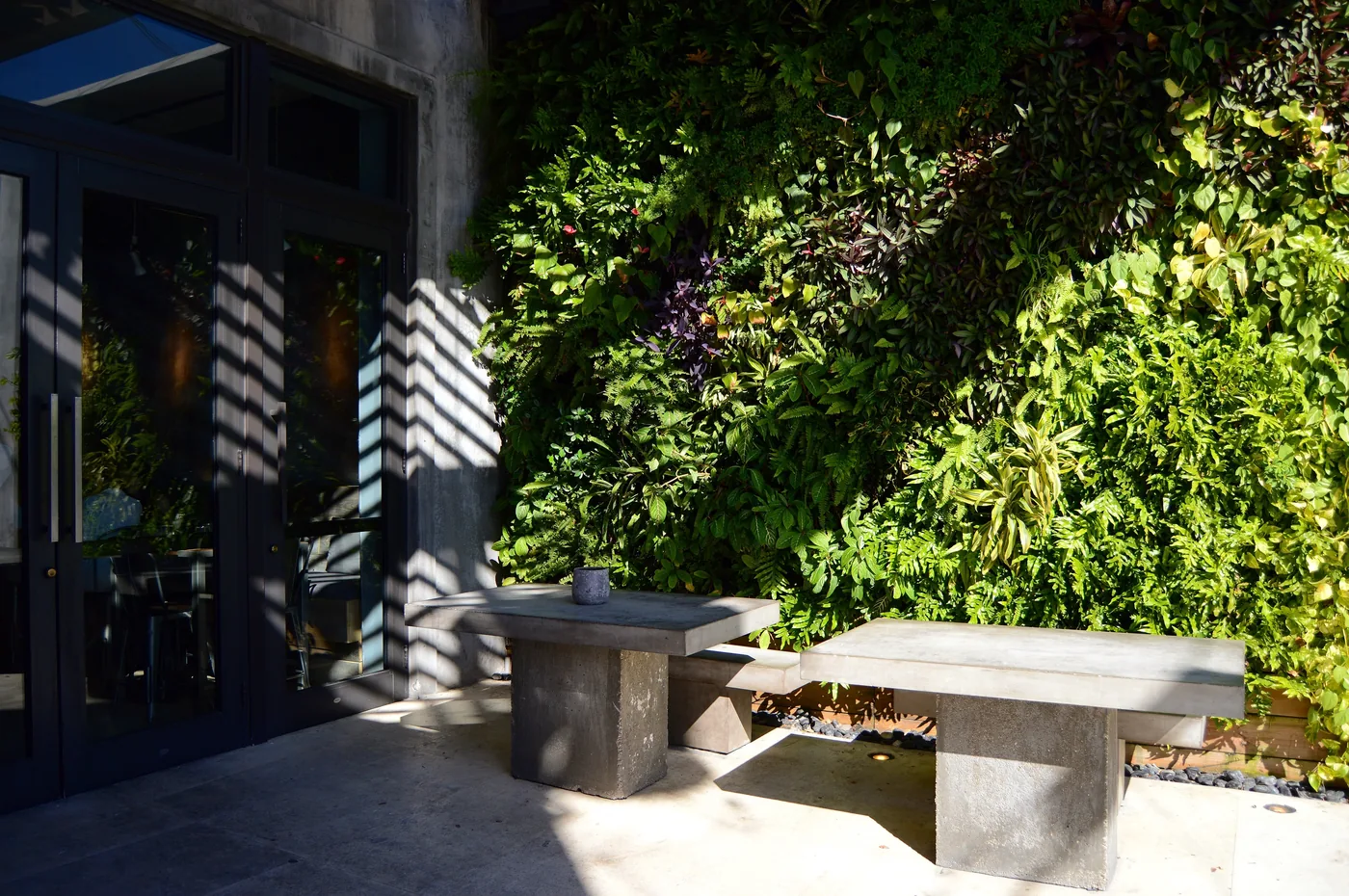 KYU Miami - green wall patio