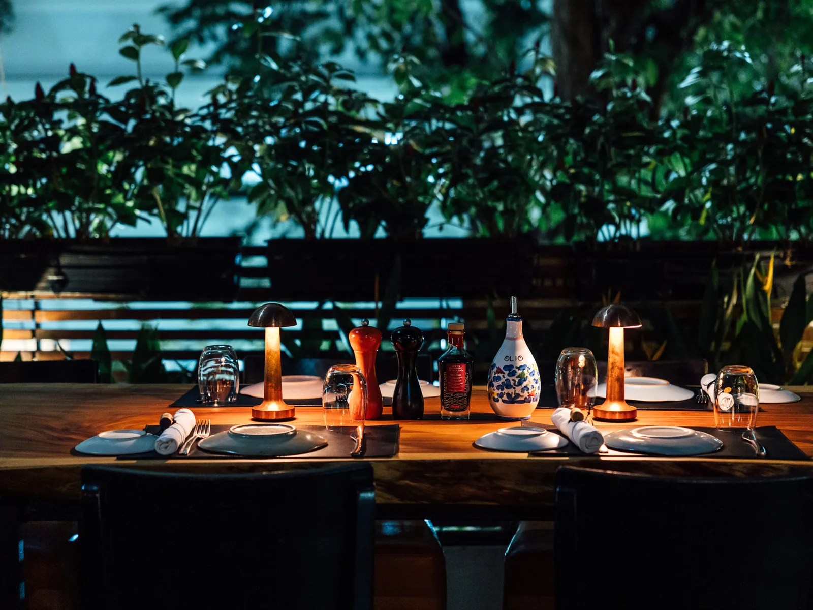 La Bottega - evening terrace candles