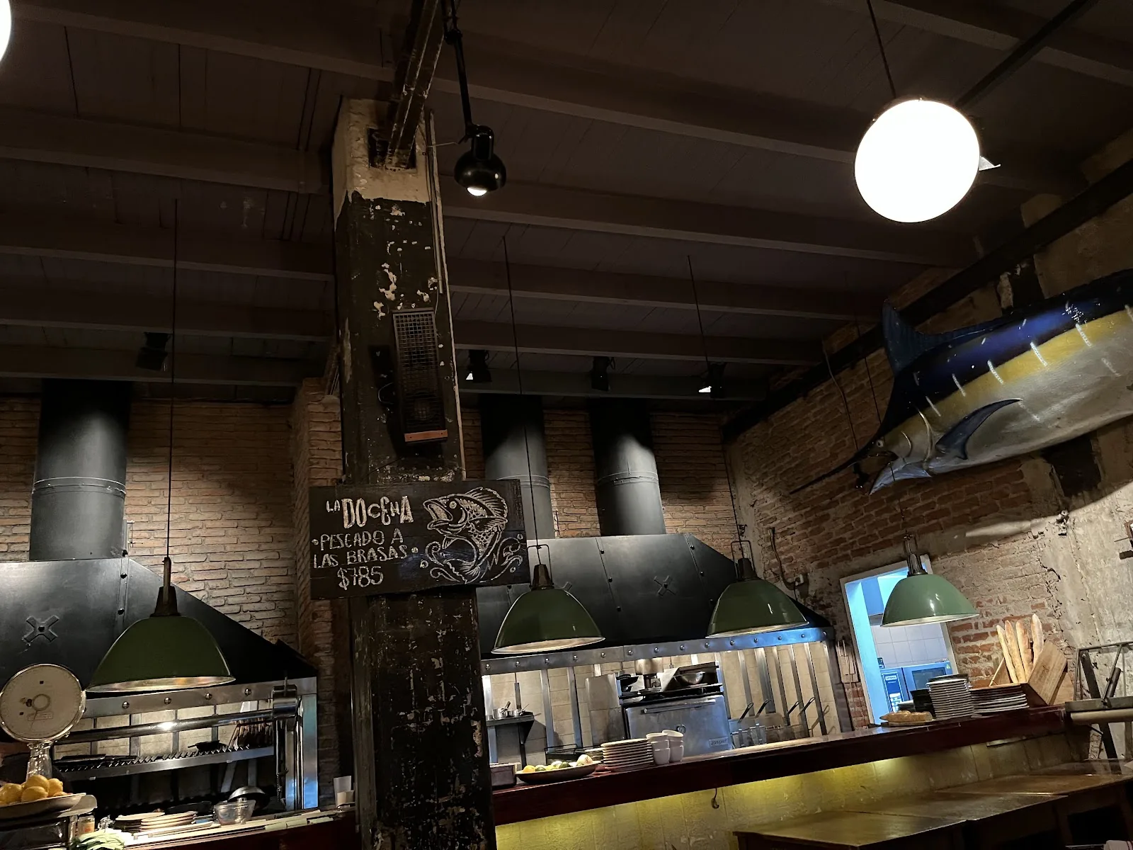 La Docena - interior open grill kitchen