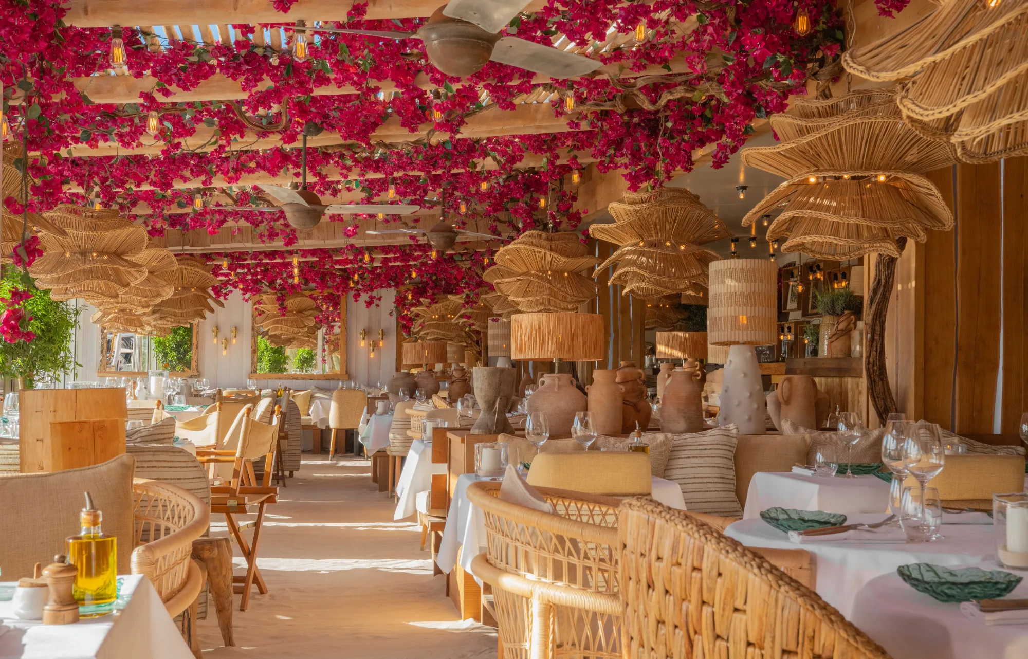 La Petite Plage - dining room bougainvillea