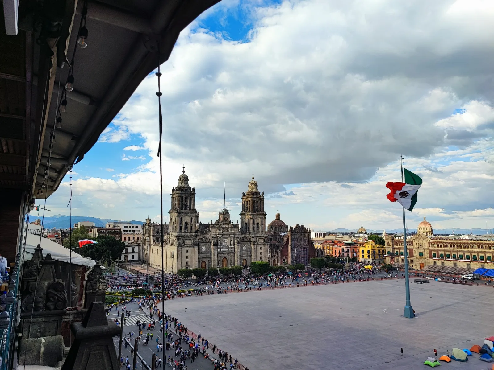 La Terraza Gran Hotel - panorama of the zocalo and metropolitan