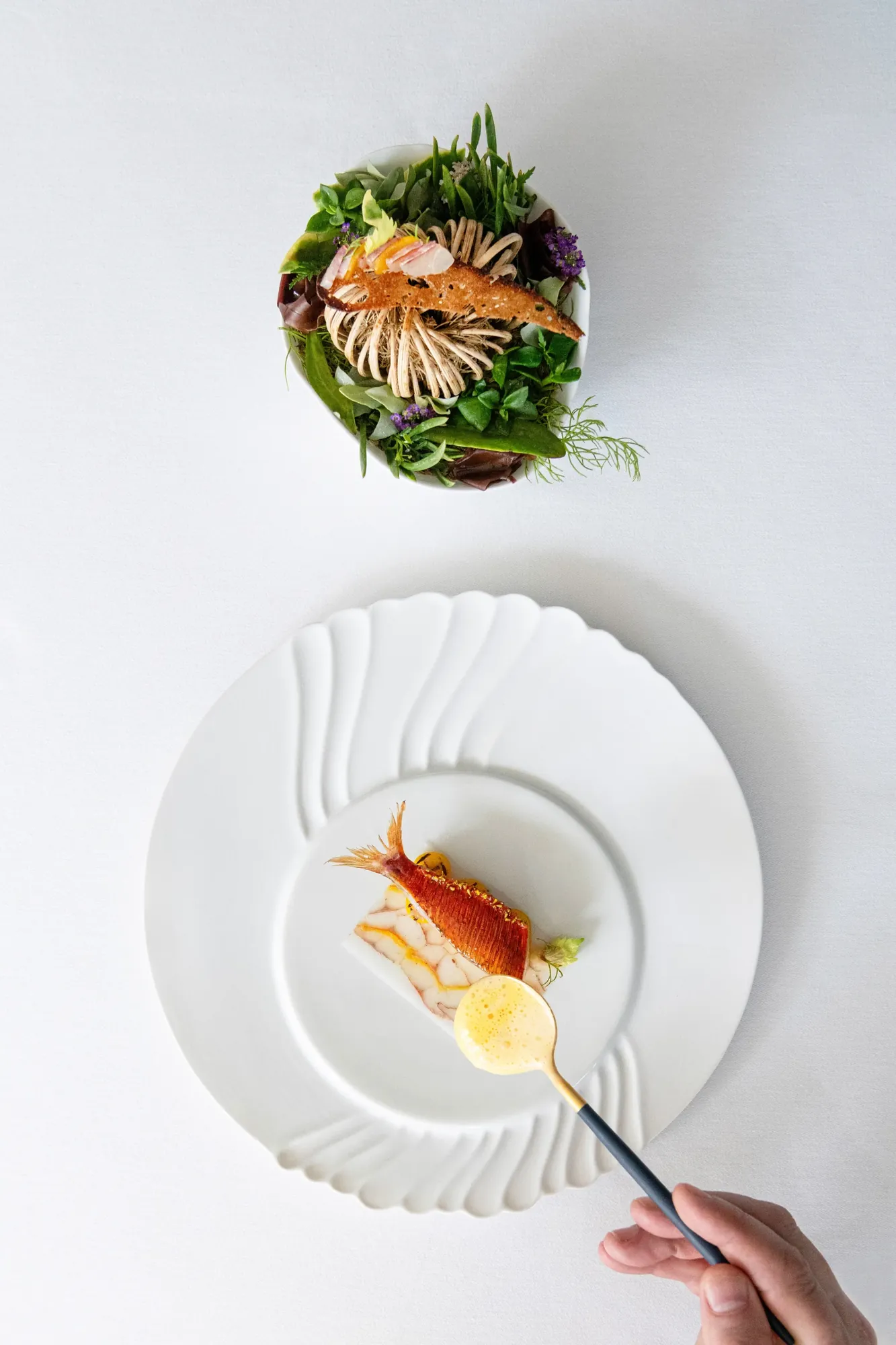 La Vague d'Or - plated signature dish