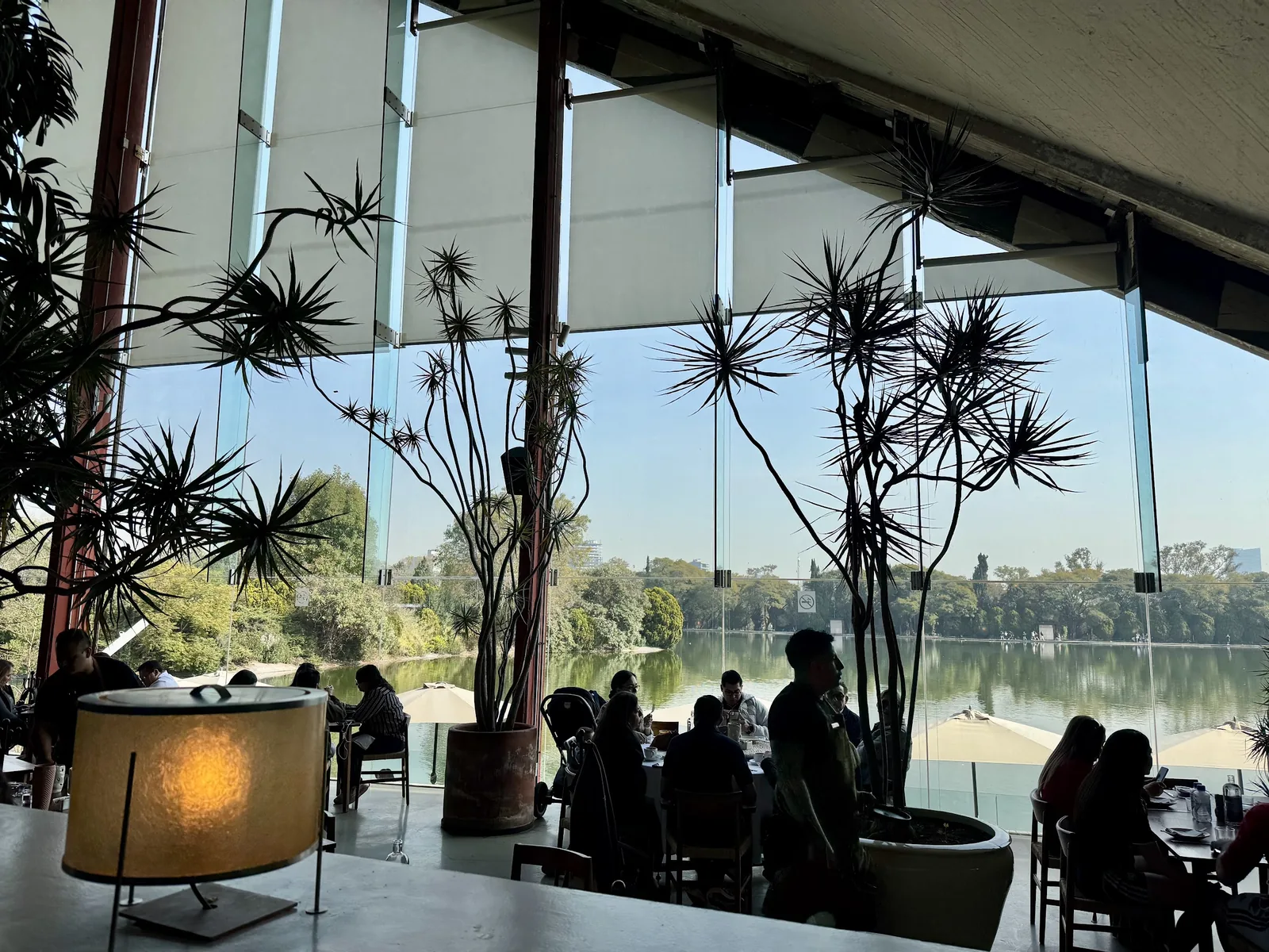 LagoAlgo - dining room along the glass wall facing